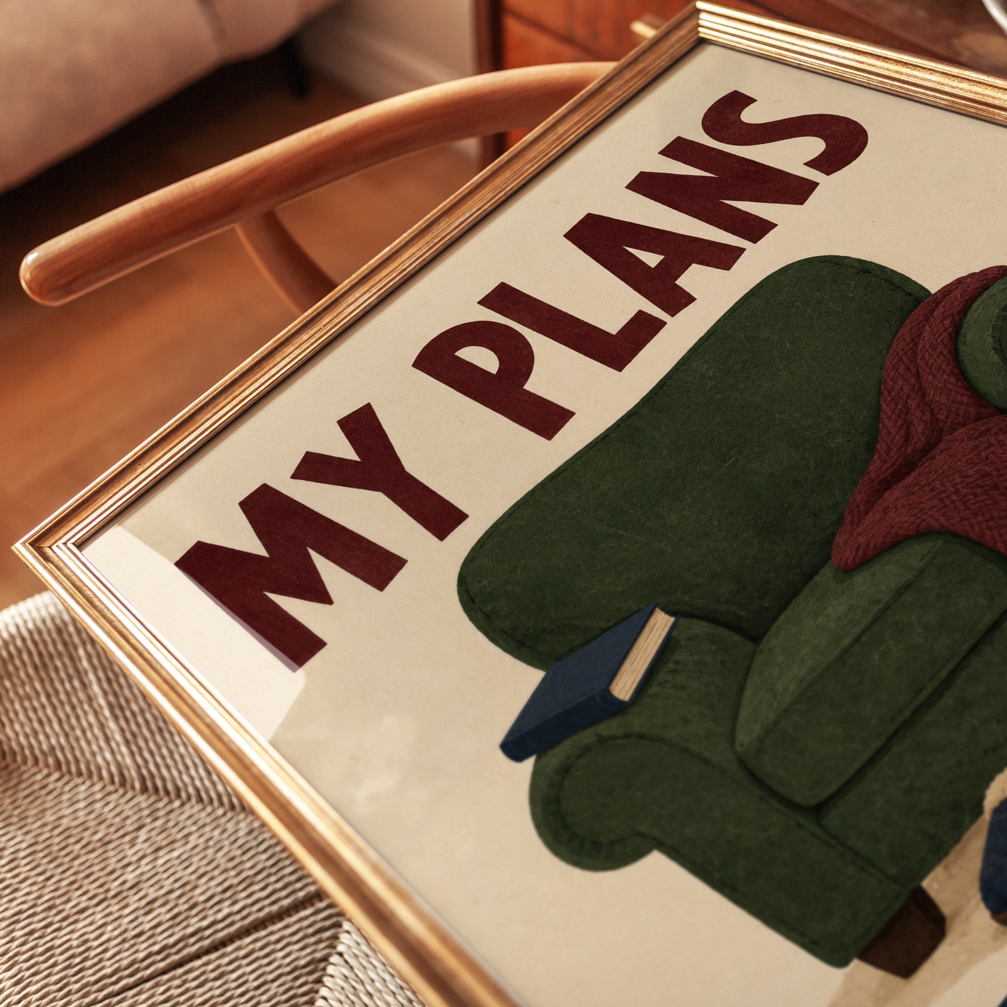 Funny Wall Art – Cozy Home Decor Print - detail