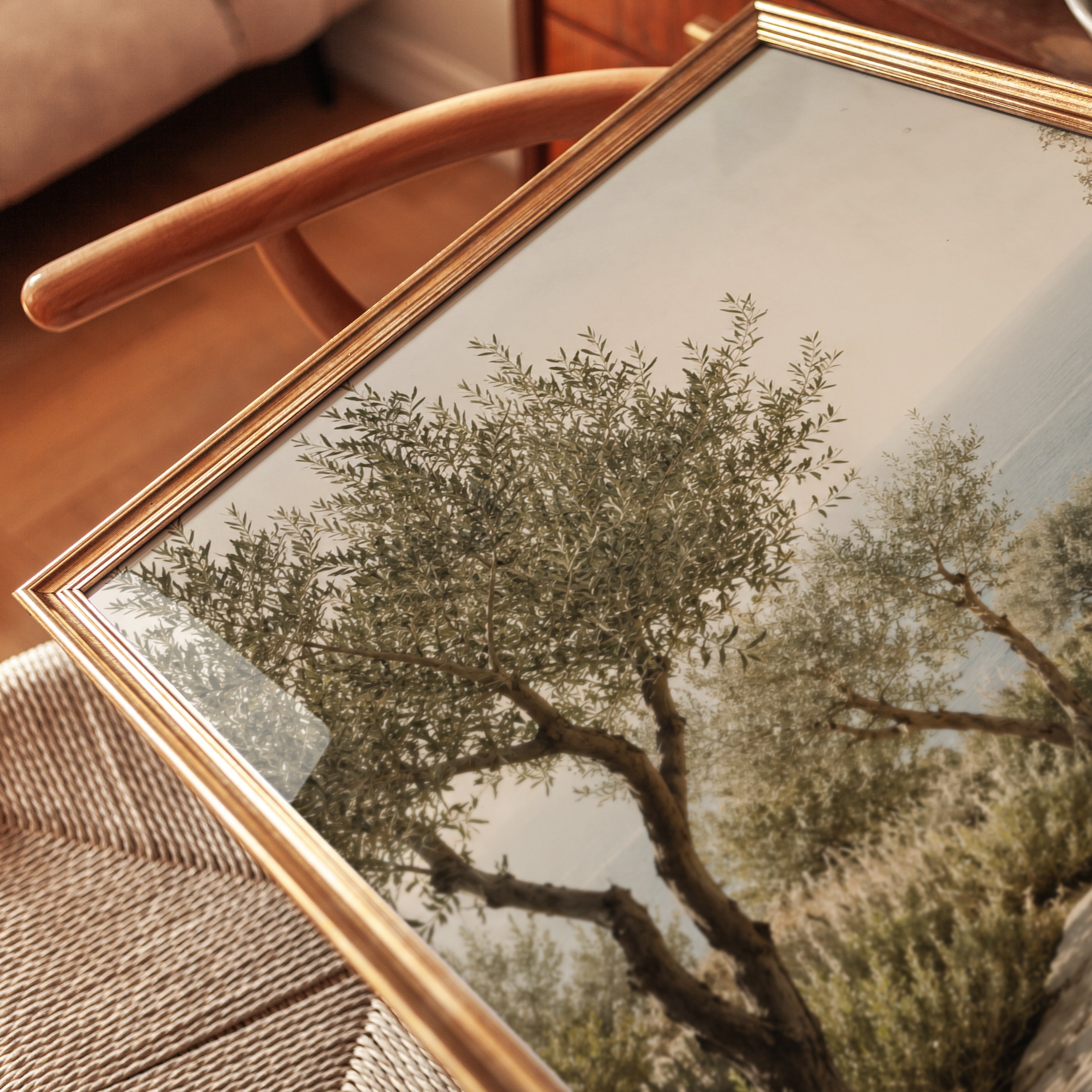 Olive Tree Pathway Wall Art - detail
