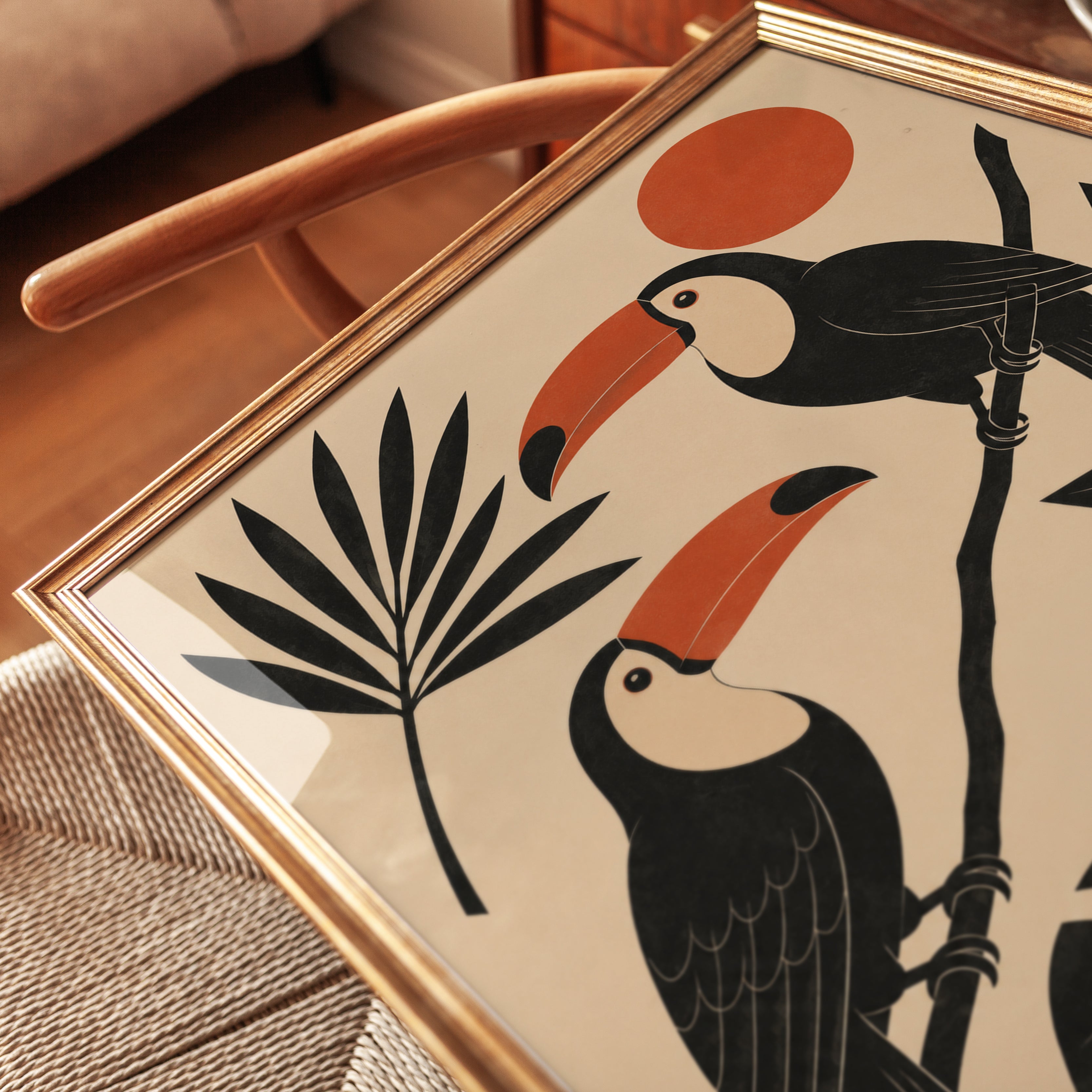 Toucan Wall Art – Tropical Bird Print - detail