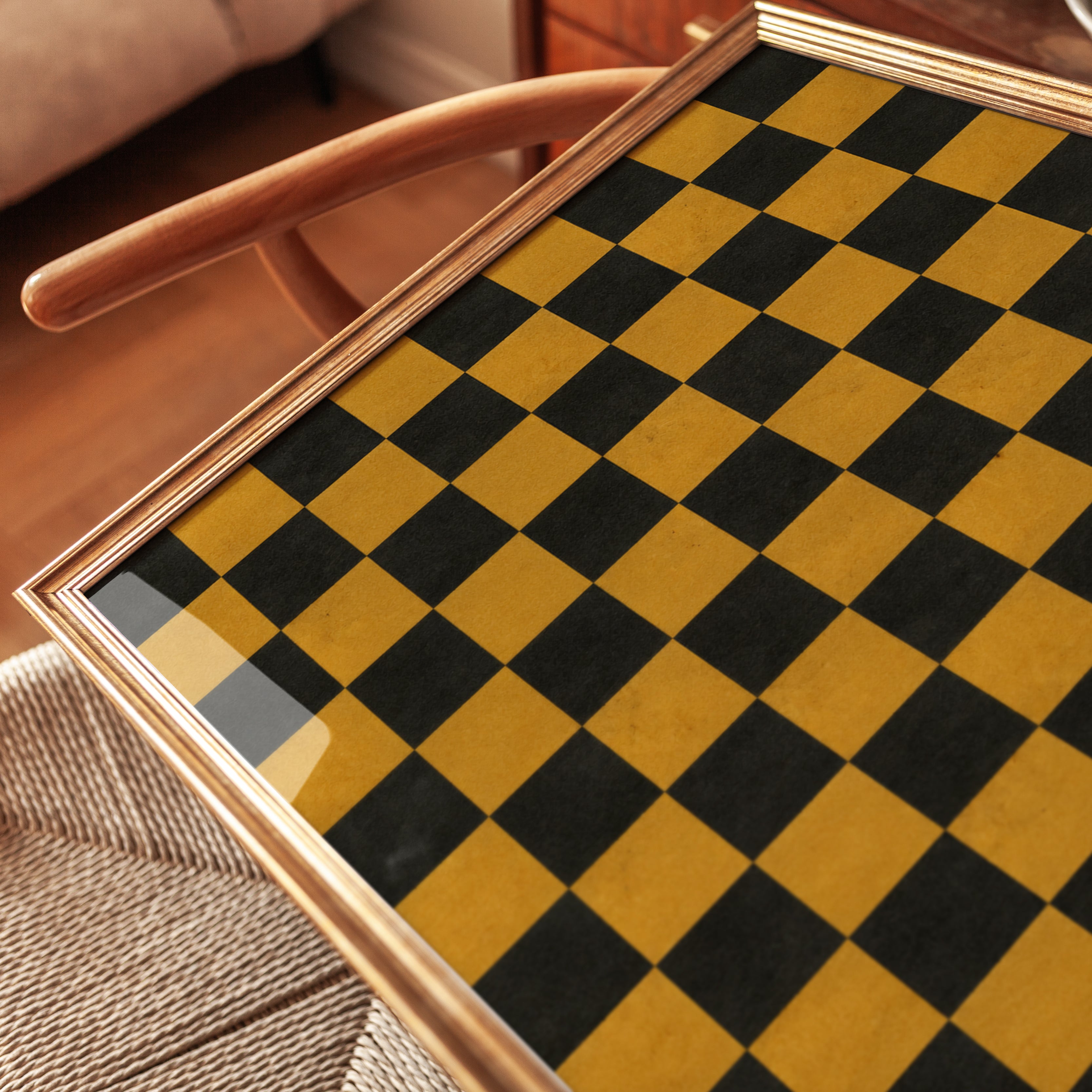 Retro Checkerboard Wall Art - detail