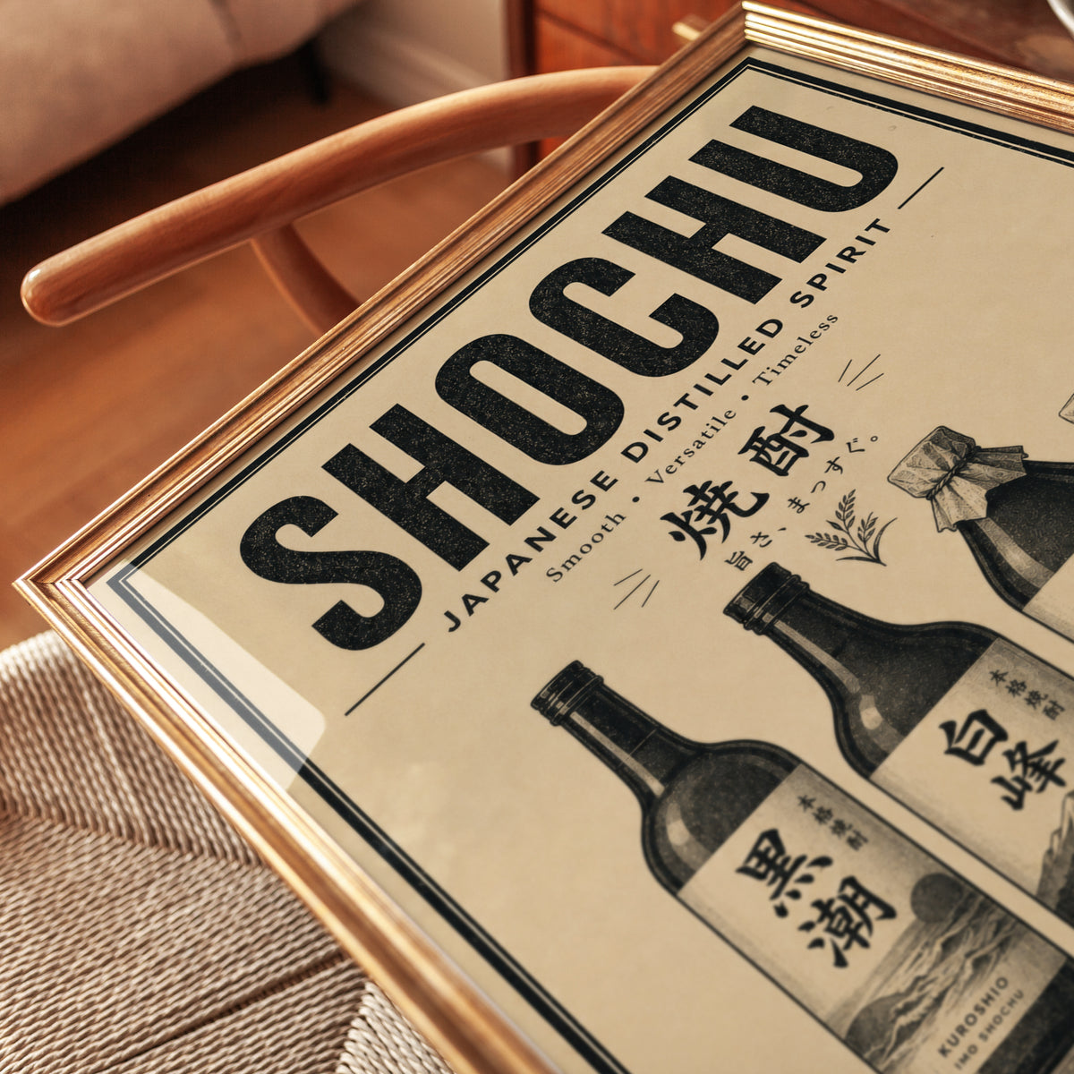 Shochu Japanese Spirits Poster: Vintage Advertising Wall Art - detail