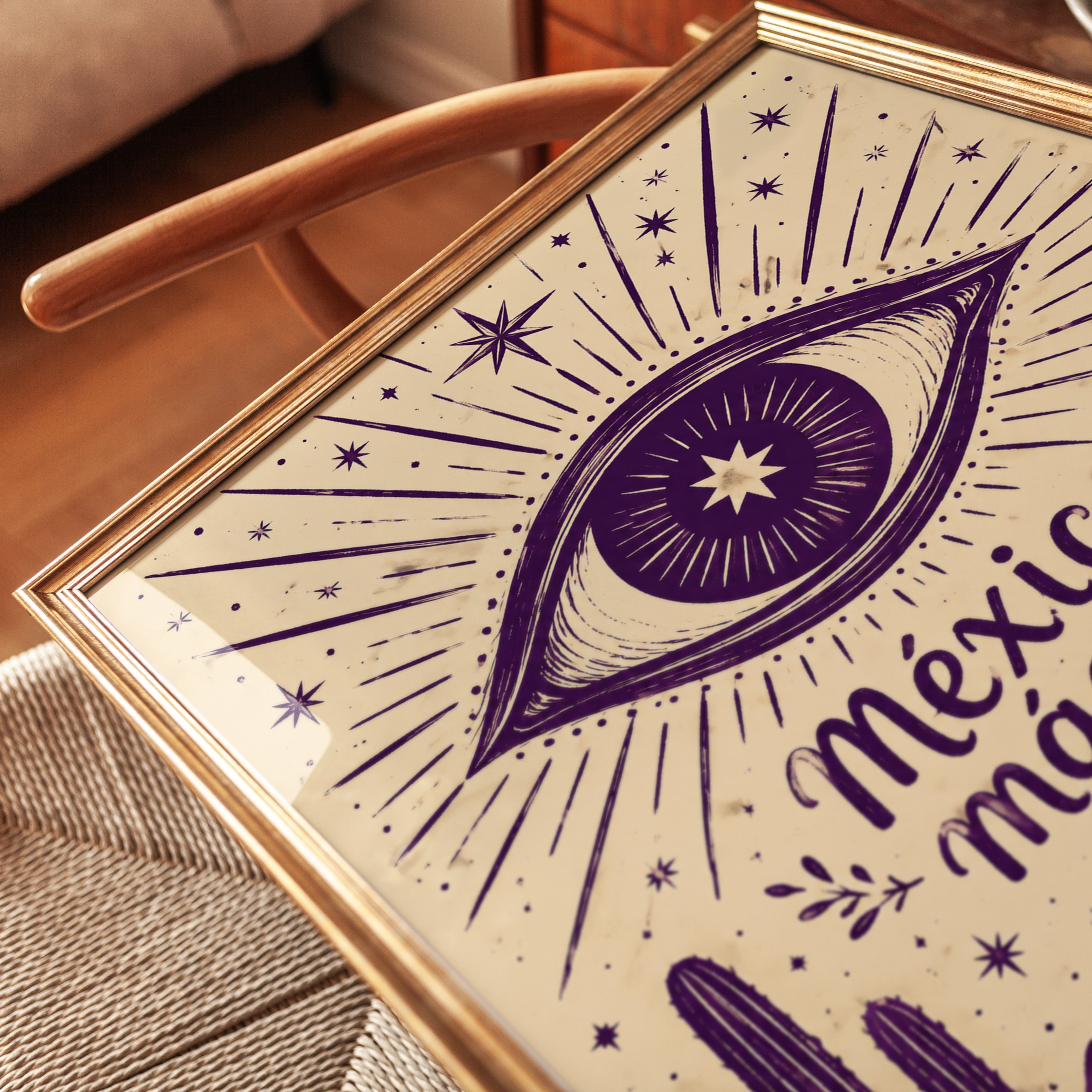 Mystical Eye Wall Art – Mexico Magico Print - detail