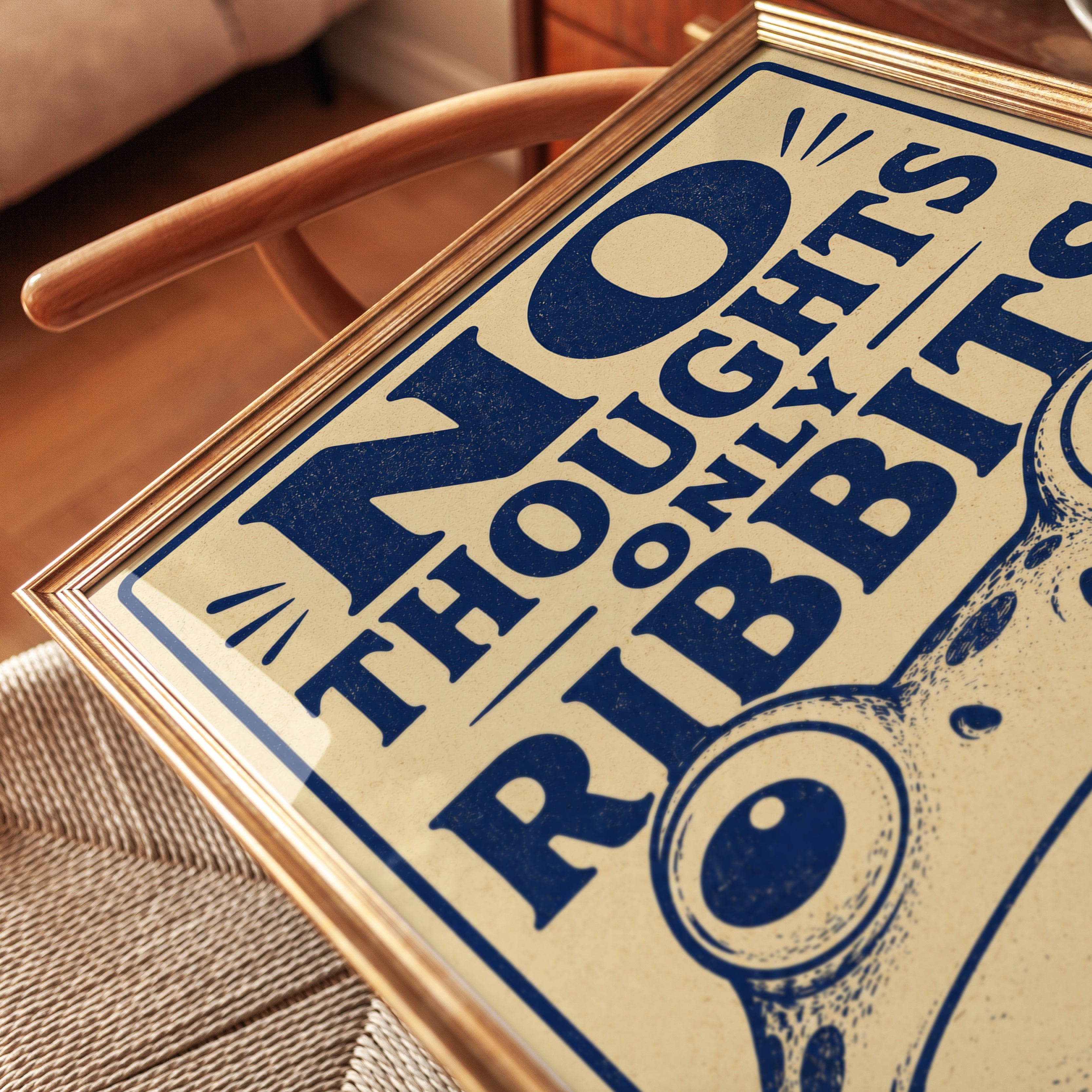 Vintage Frog Art Print - detail