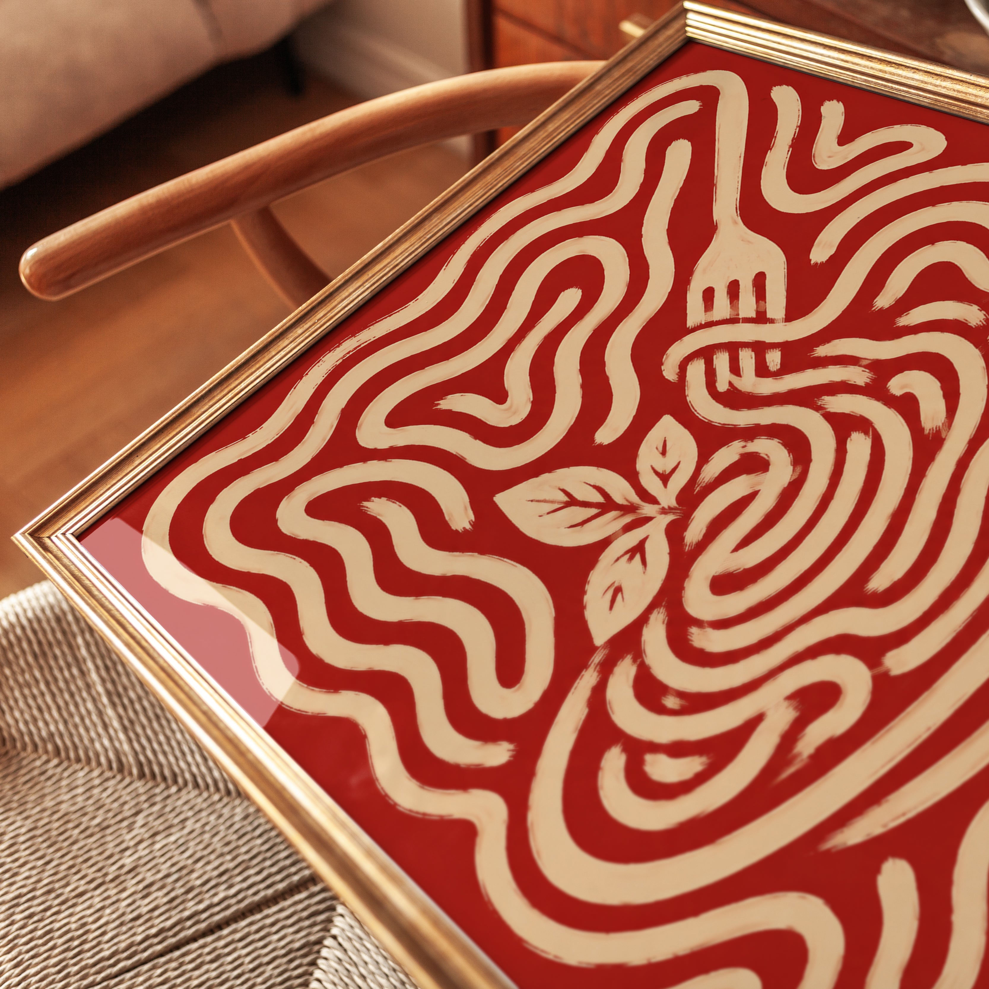 Retro Kitchen Wall Art – Spaghetti Poster - detail