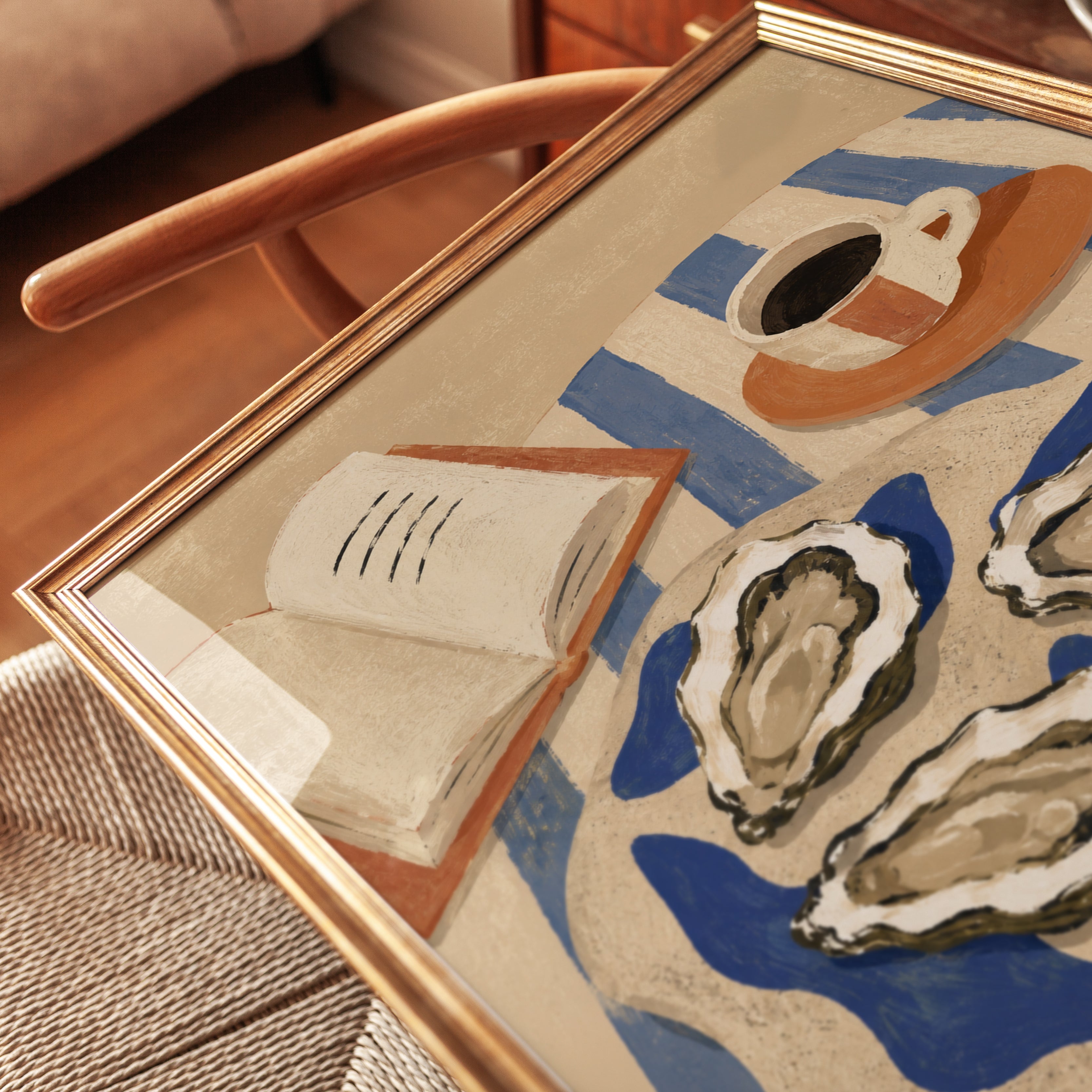 Coffee and Book Wall Art - detail
