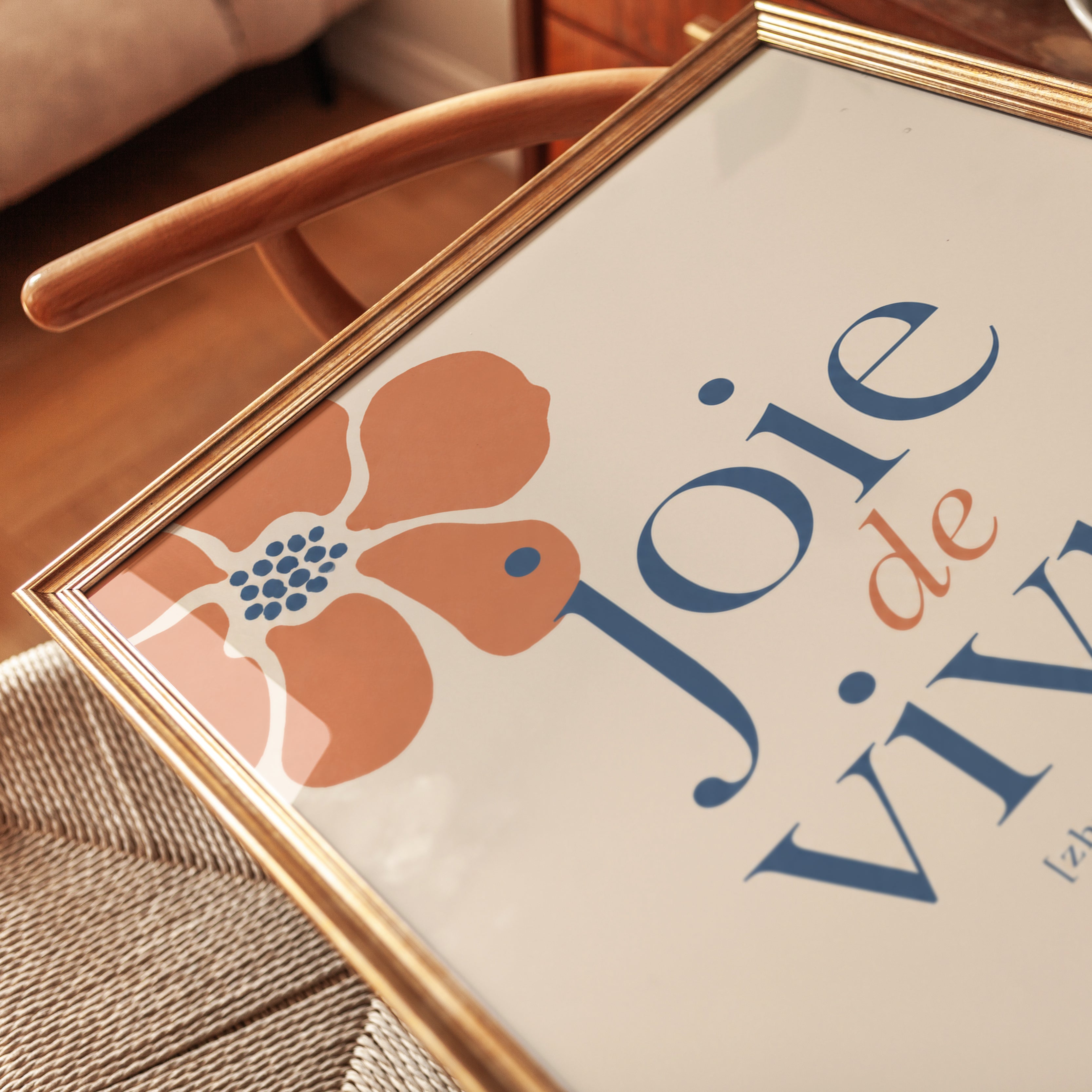 Joie de Vivre Print – French Quote Wall Art - detail