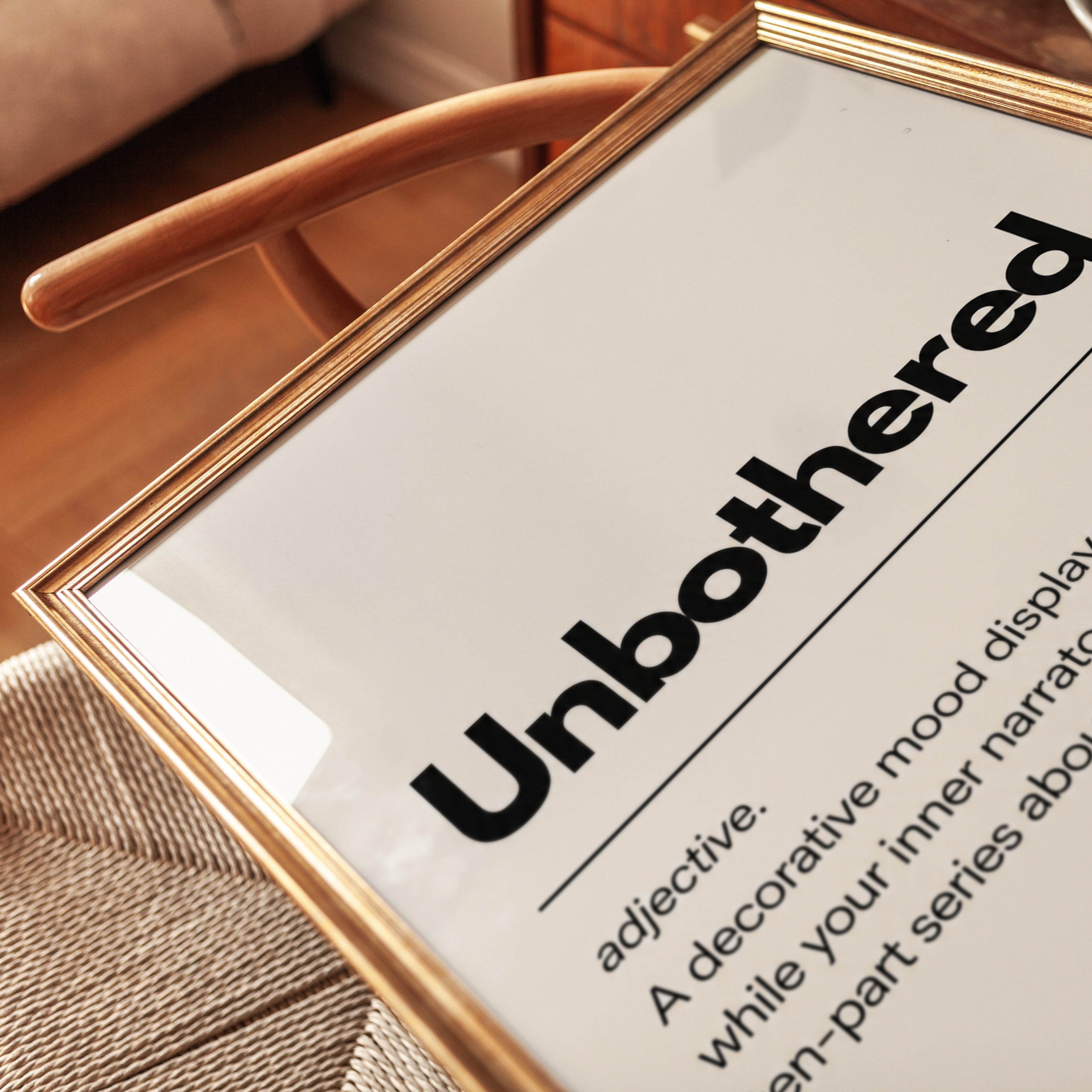 Unbothered Typography Print - detail
