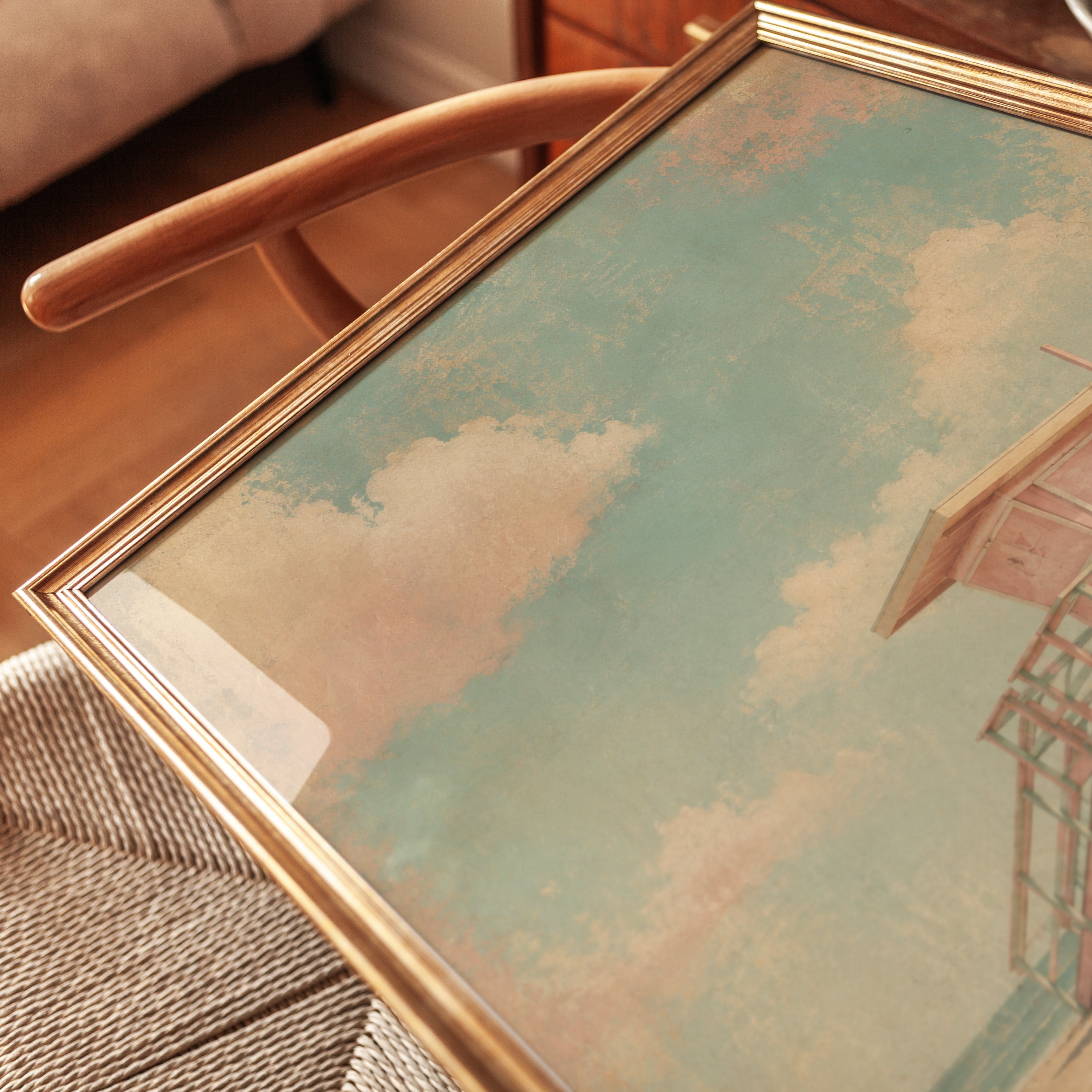 Beach Lifeguard Tower Print – Coastal Wall Art - detail