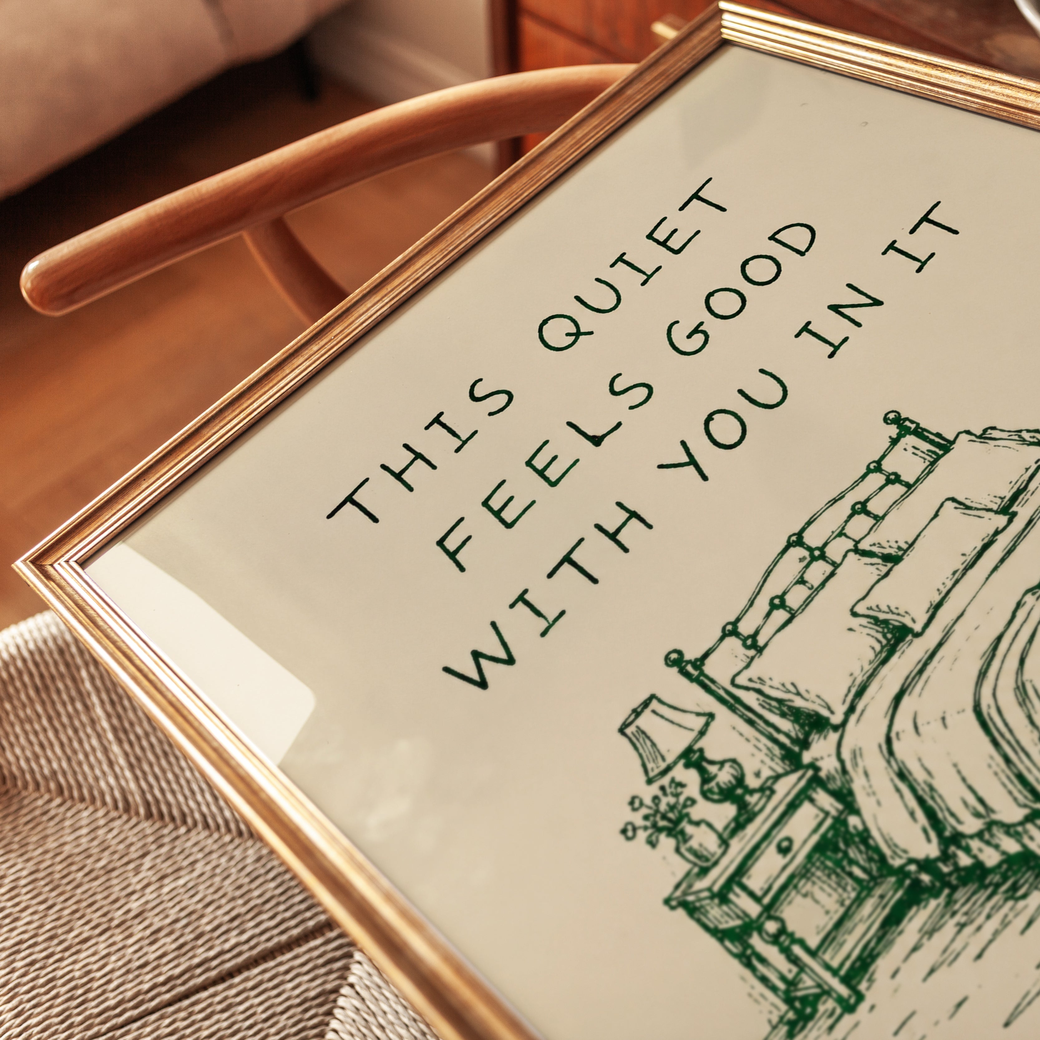 Cozy Romantic Quote Print - detail
