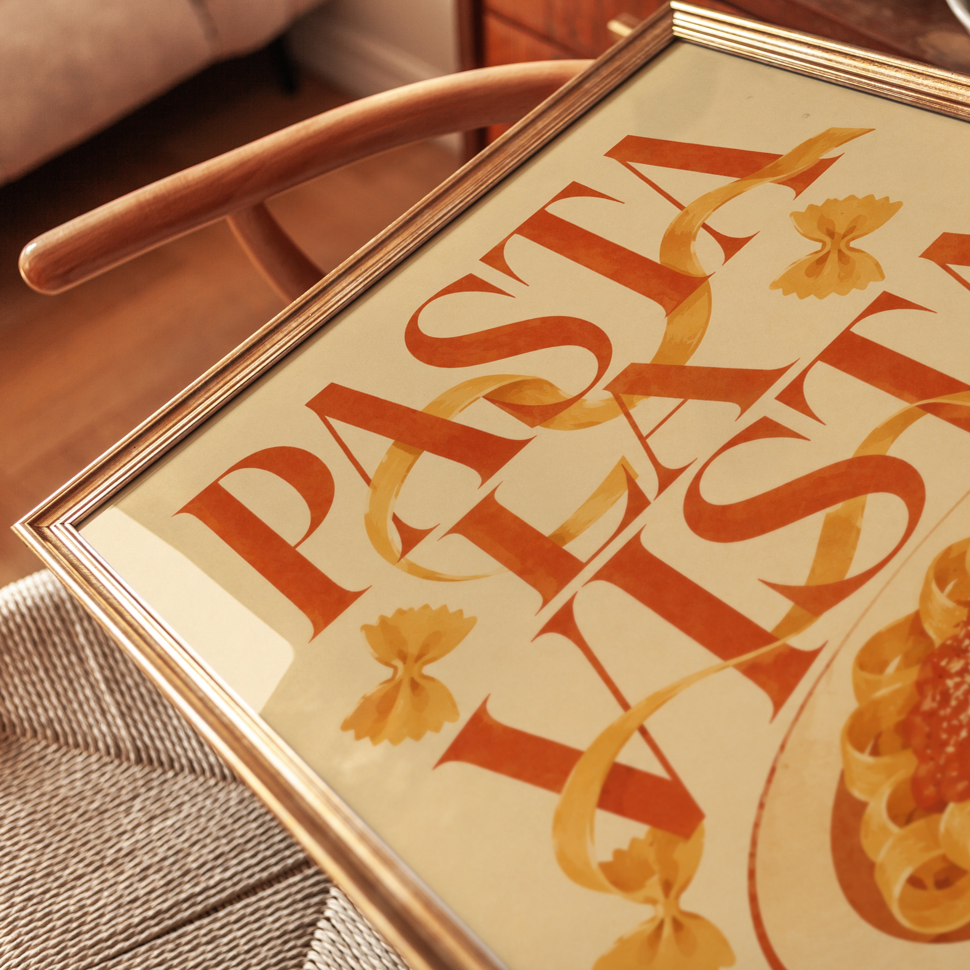 Retro Italian Kitchen Print - detail