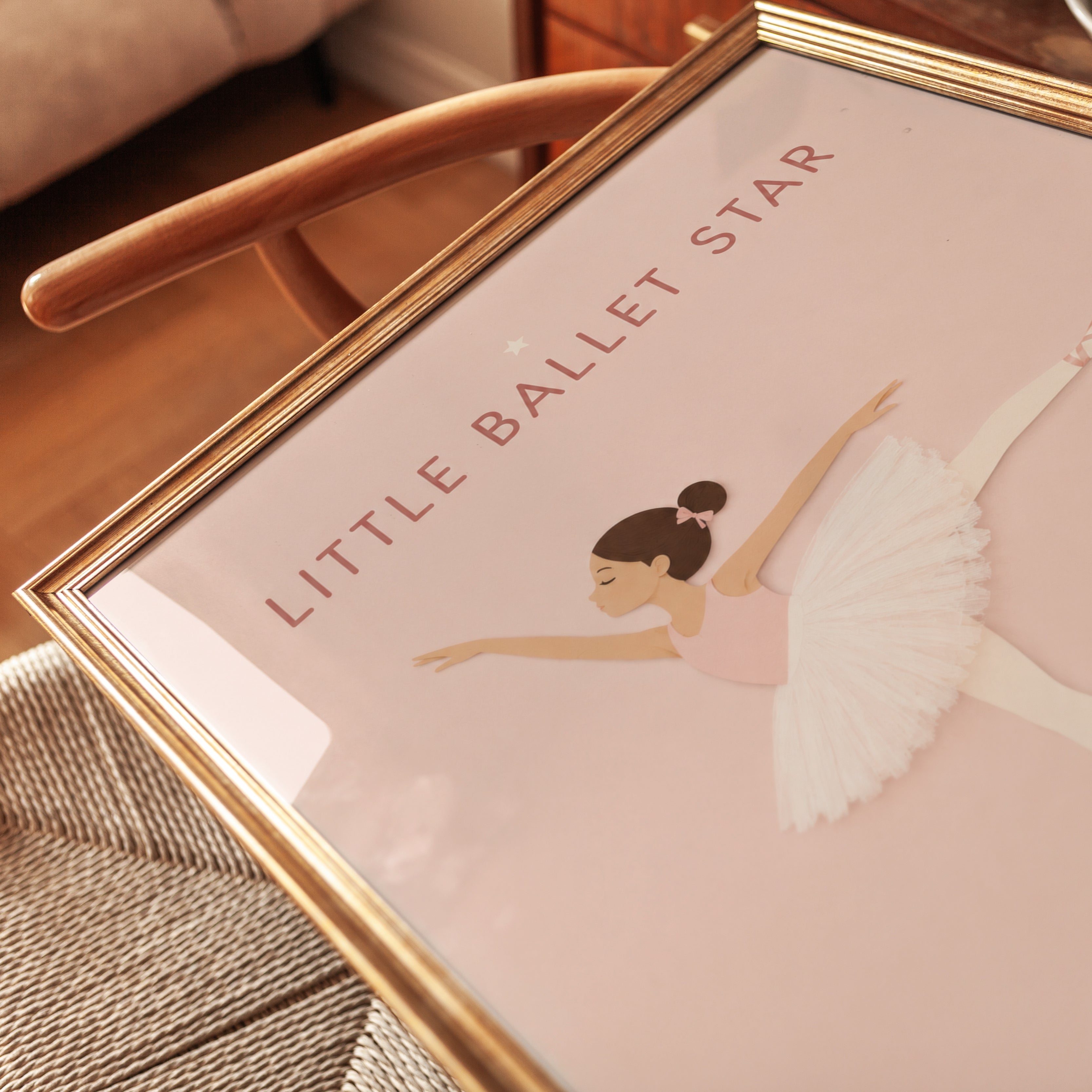 Ballet Nursery Wall Art – Ballerina Print - detail