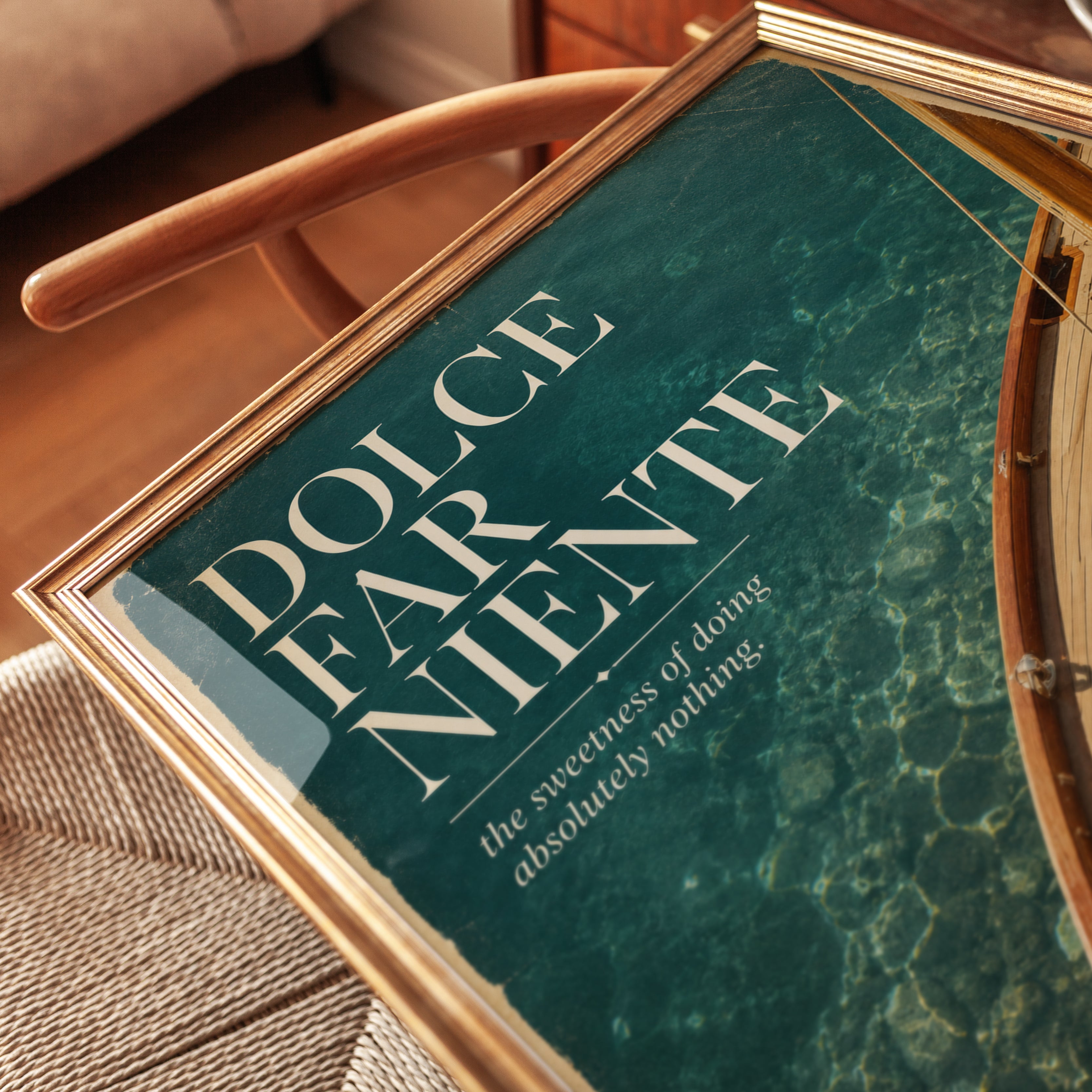 Dolce Far Niente Boat Print - detail