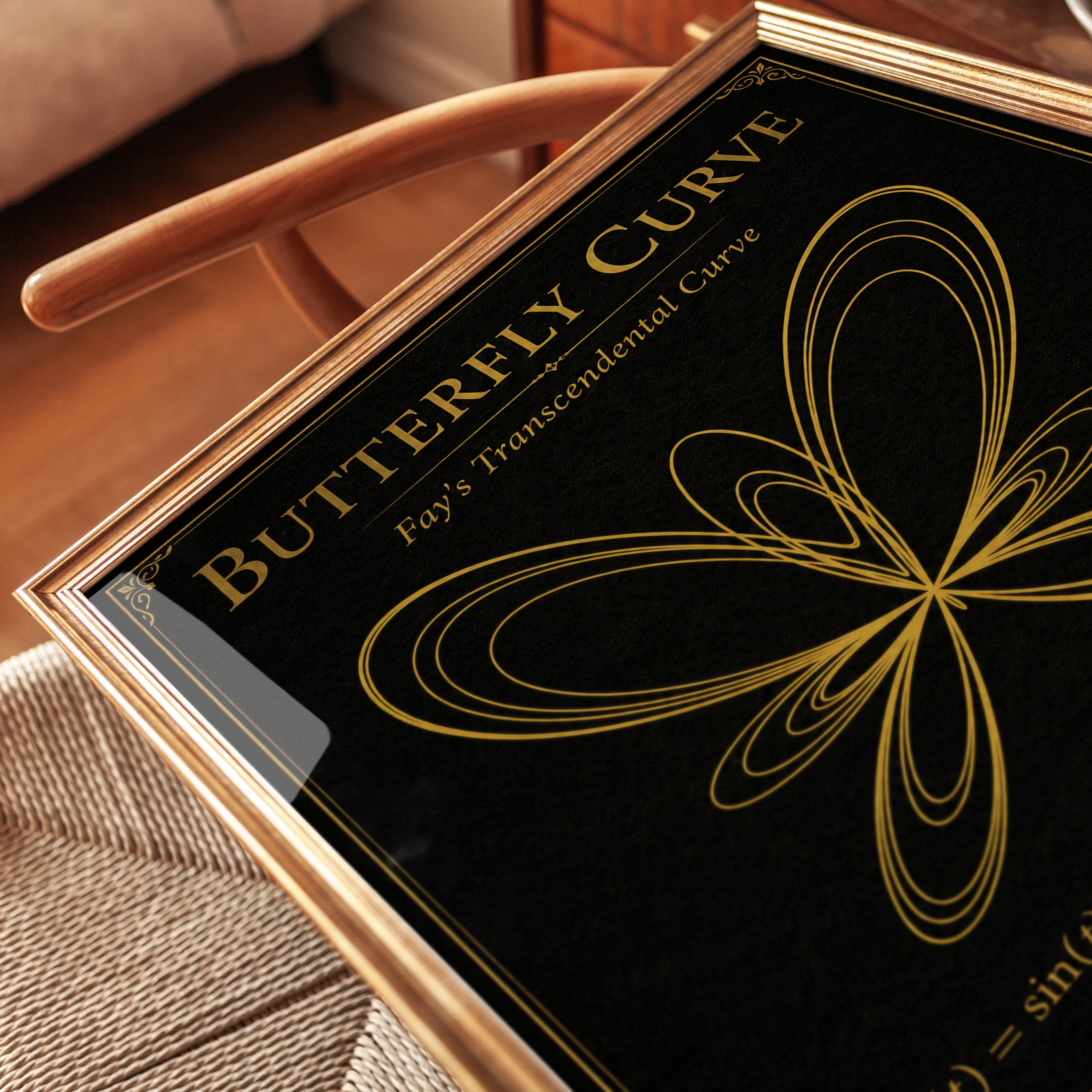 Butterfly Curve Poster – Math Wall Art - detail