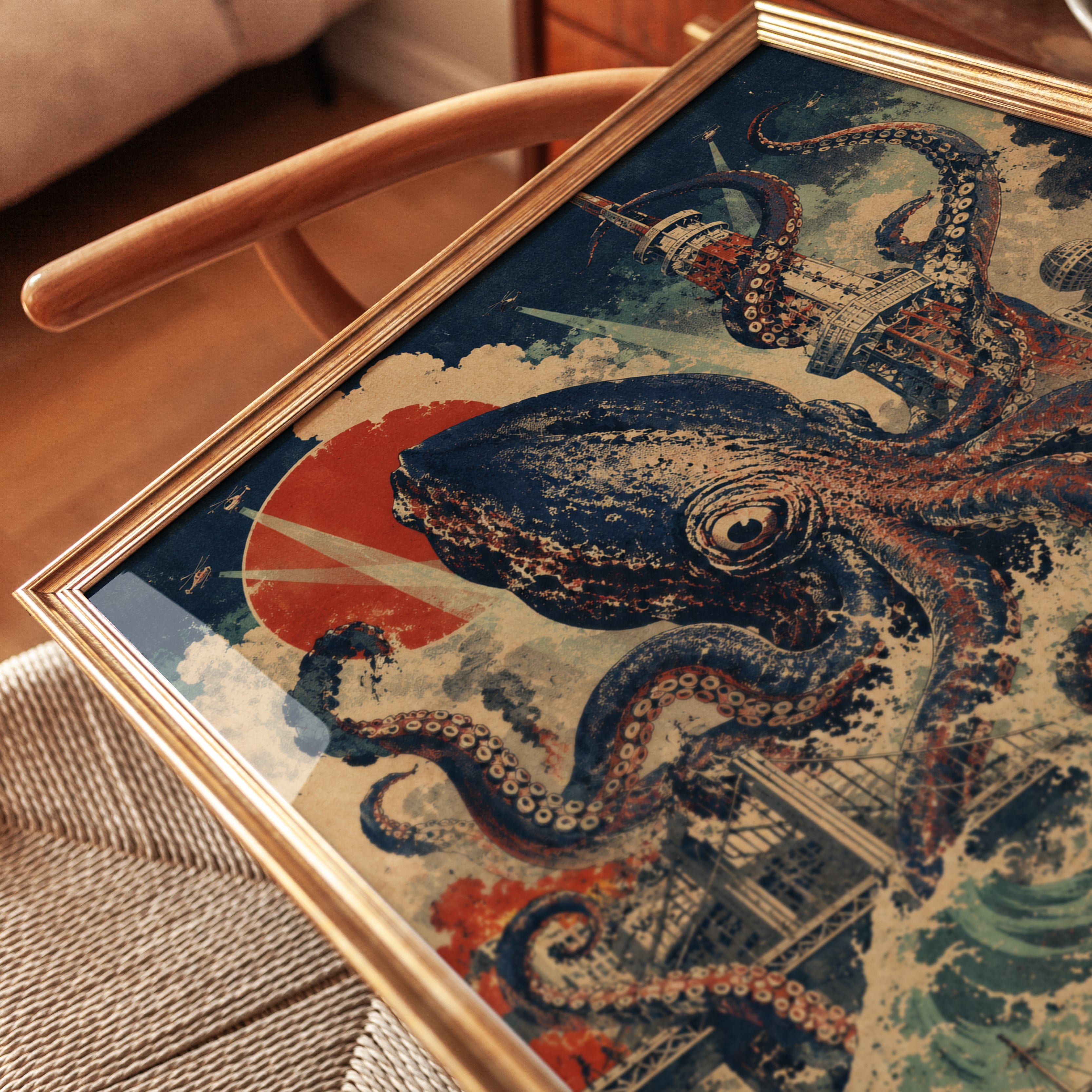Giant Octopus Wall Art - detail