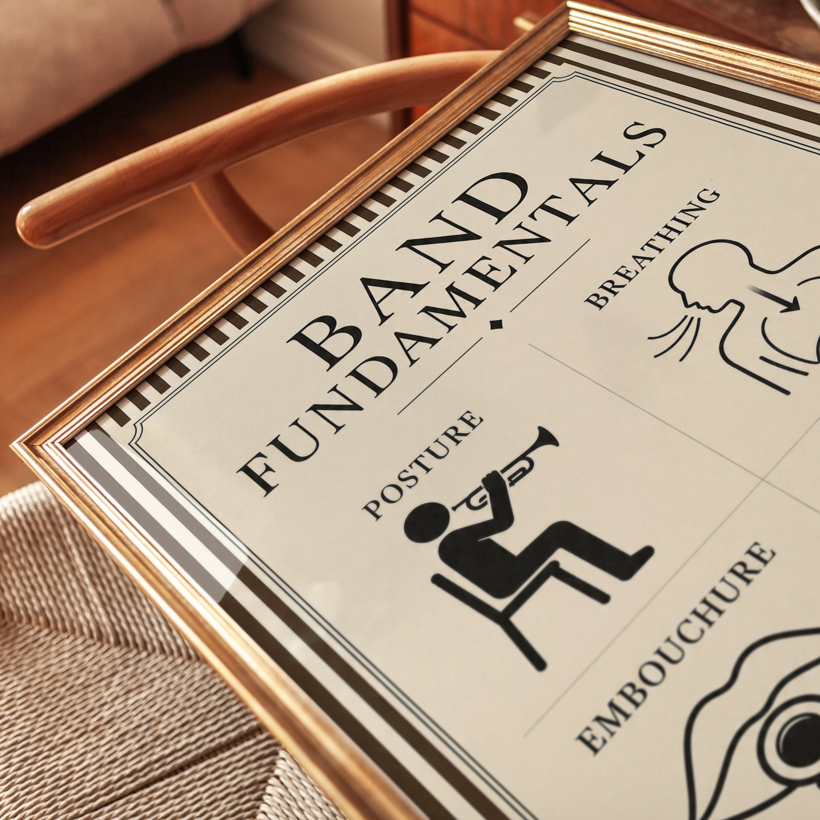 Music Teacher Gift – Band Fundamentals Poster - detail