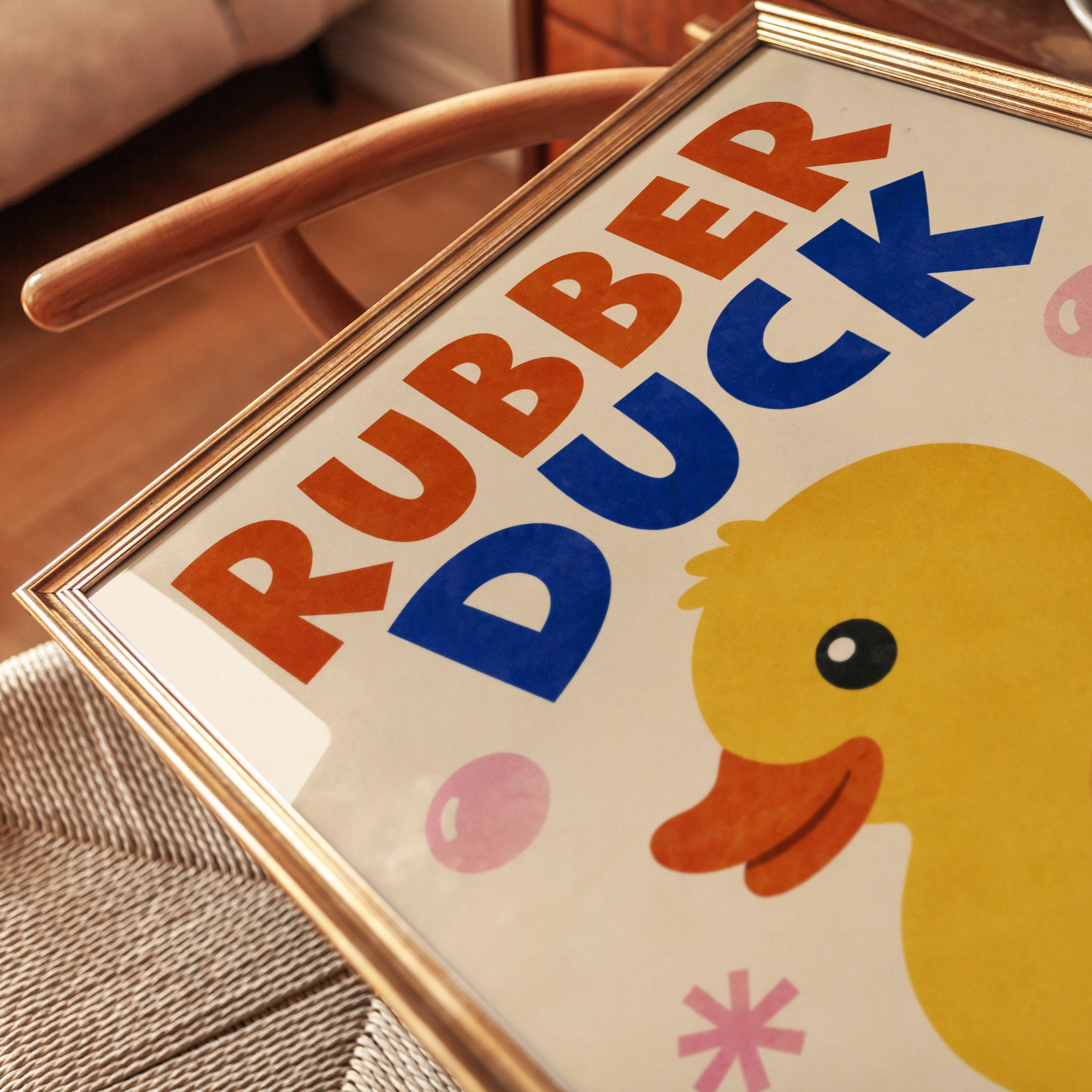 Rubber Duck Wall Art – Nursery Print - detail