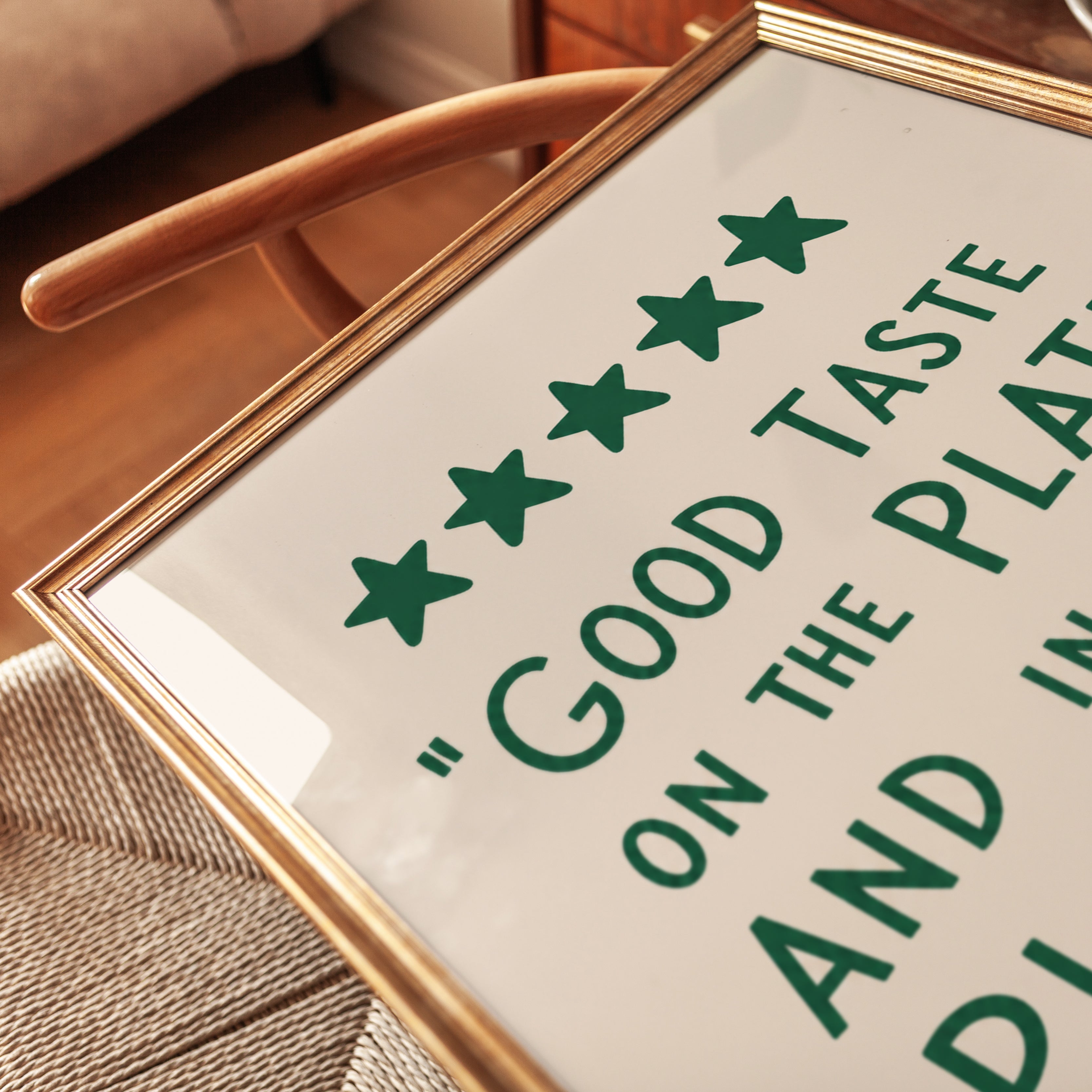 Five Star Quote Print: Fun Kitchen and Dining Room Wall Art - detail