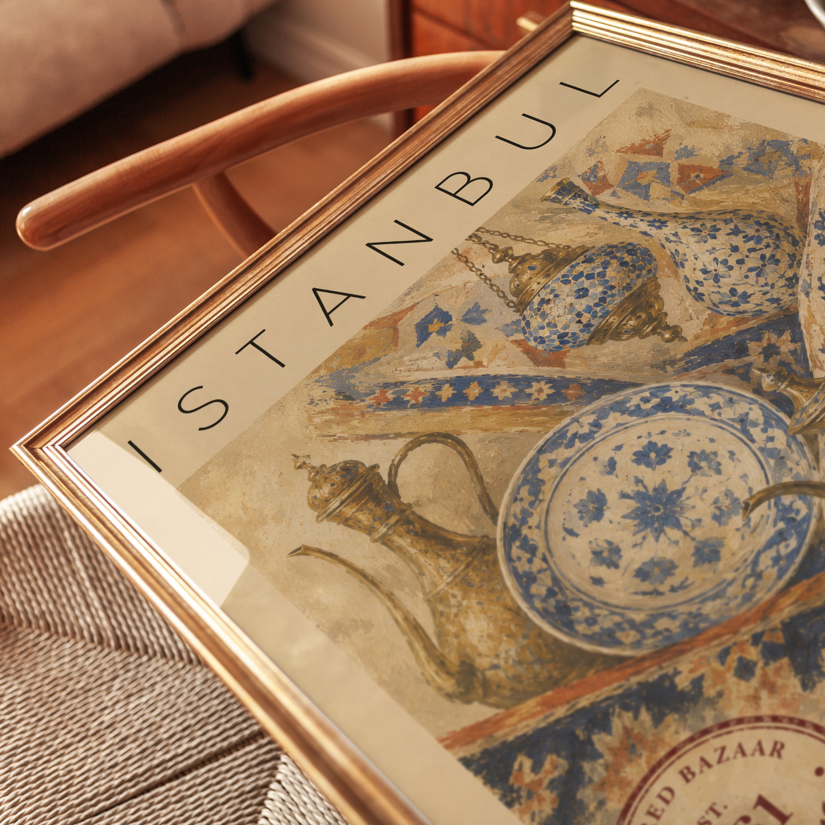 Istanbul Travel Poster – Grand Bazaar Print - detail