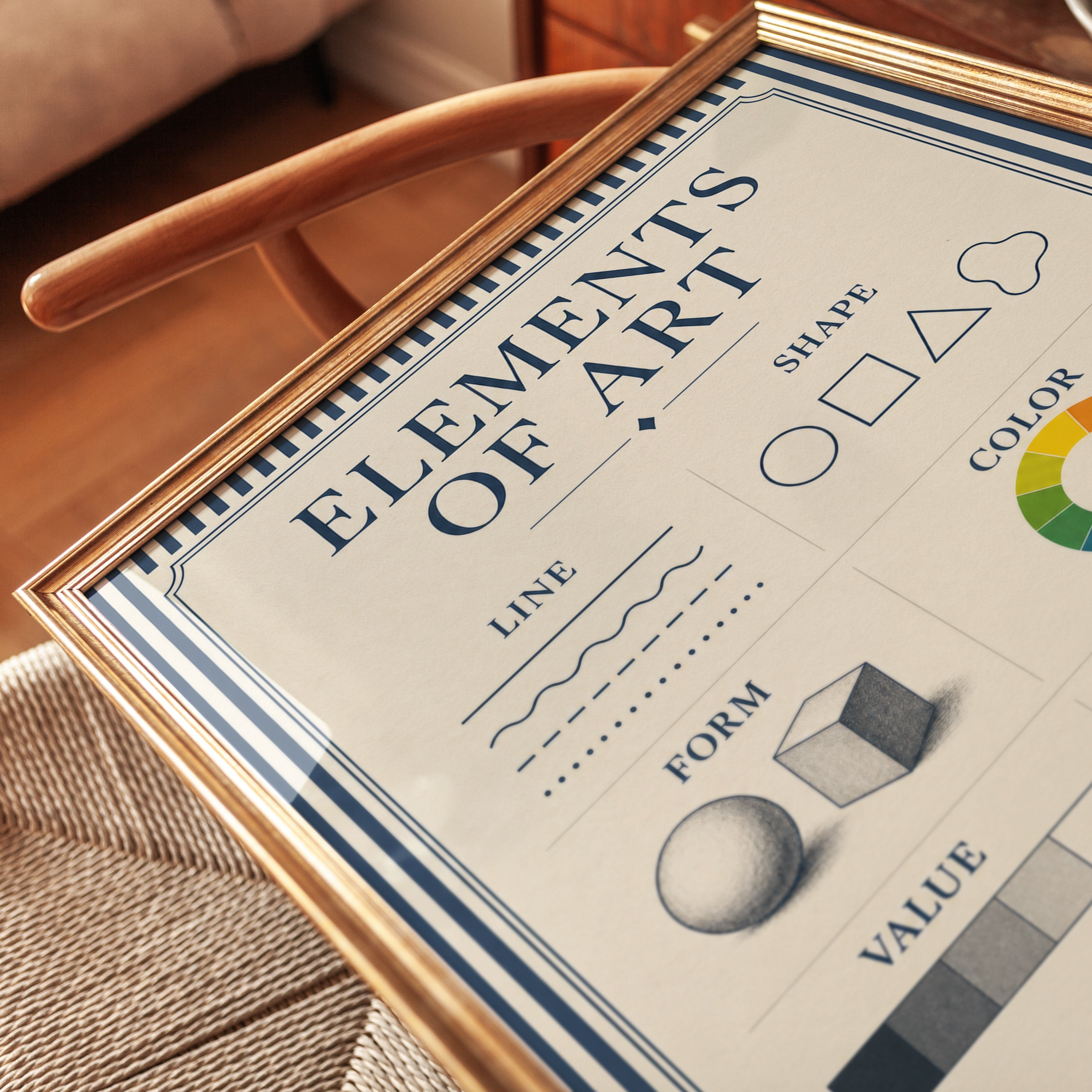 Elements of Art Print – Vintage Classroom Decor - detail