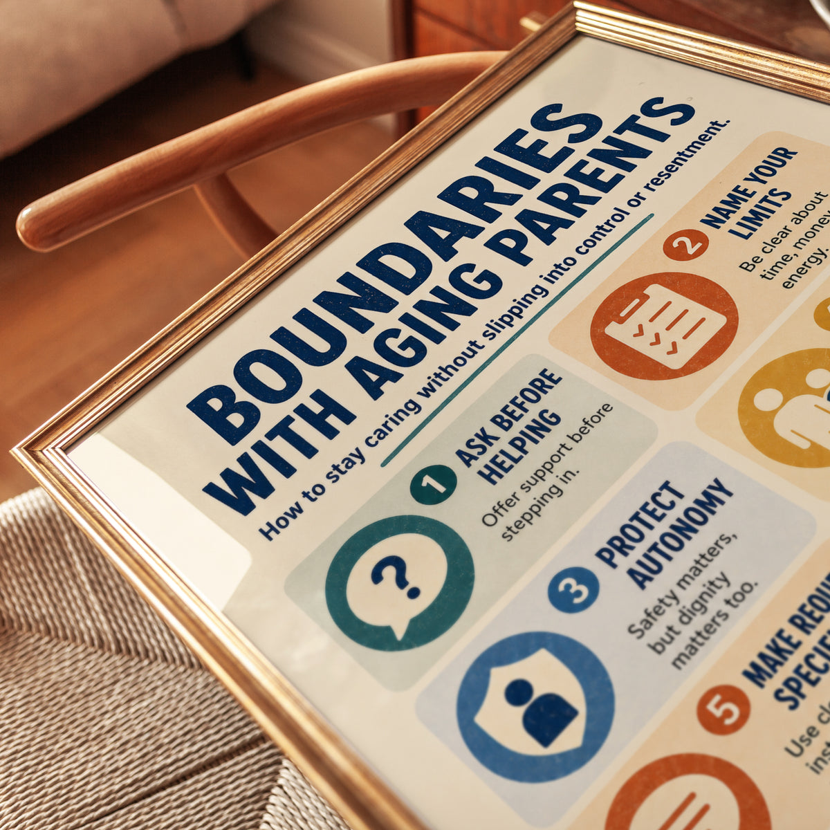 Boundaries with Aging Parents Infographic Poster - detail