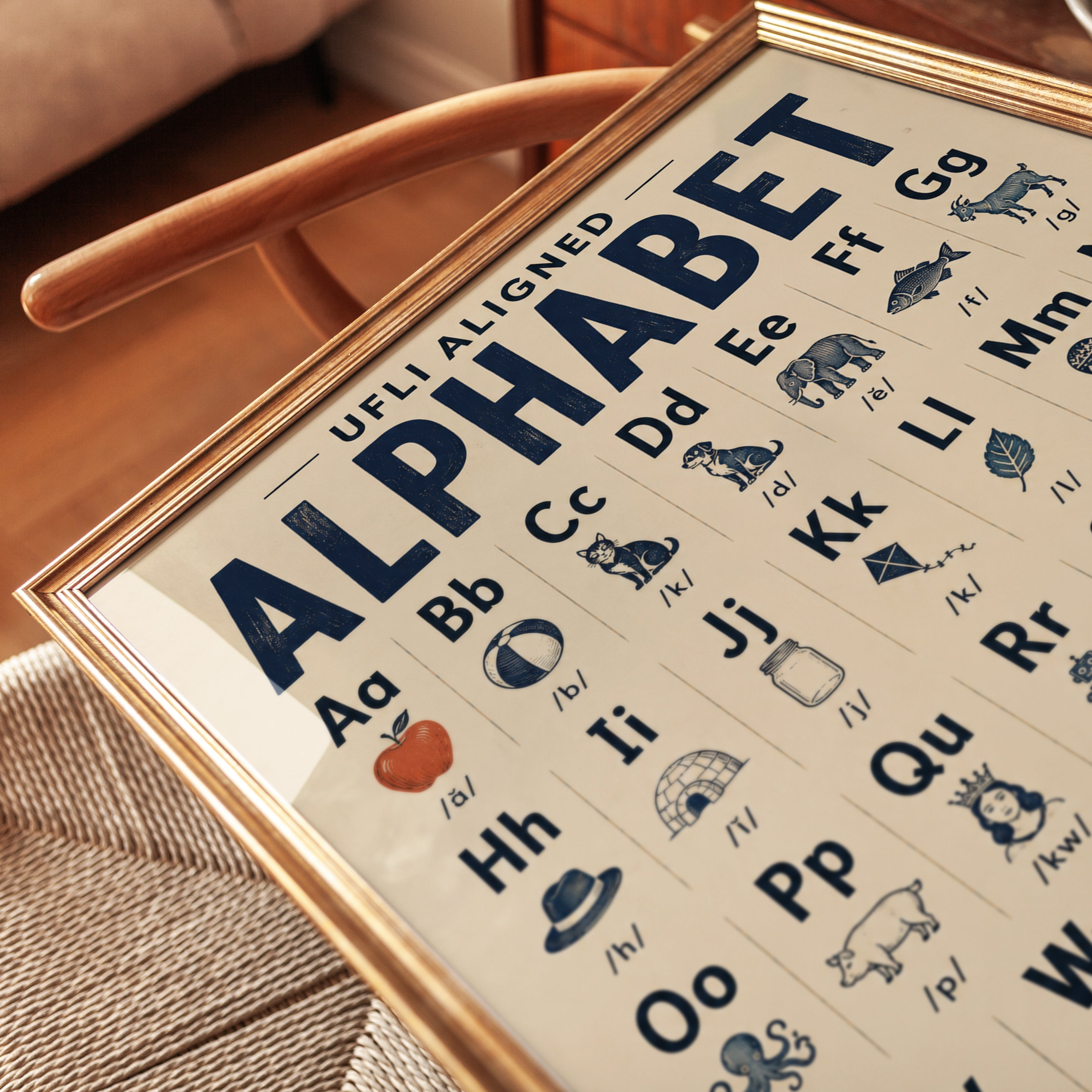 Alphabet Poster – Educational Wall Art - detail