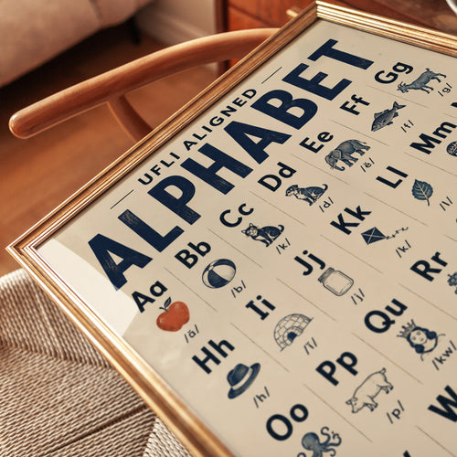 Alphabet Poster – Educational Wall Art - detail