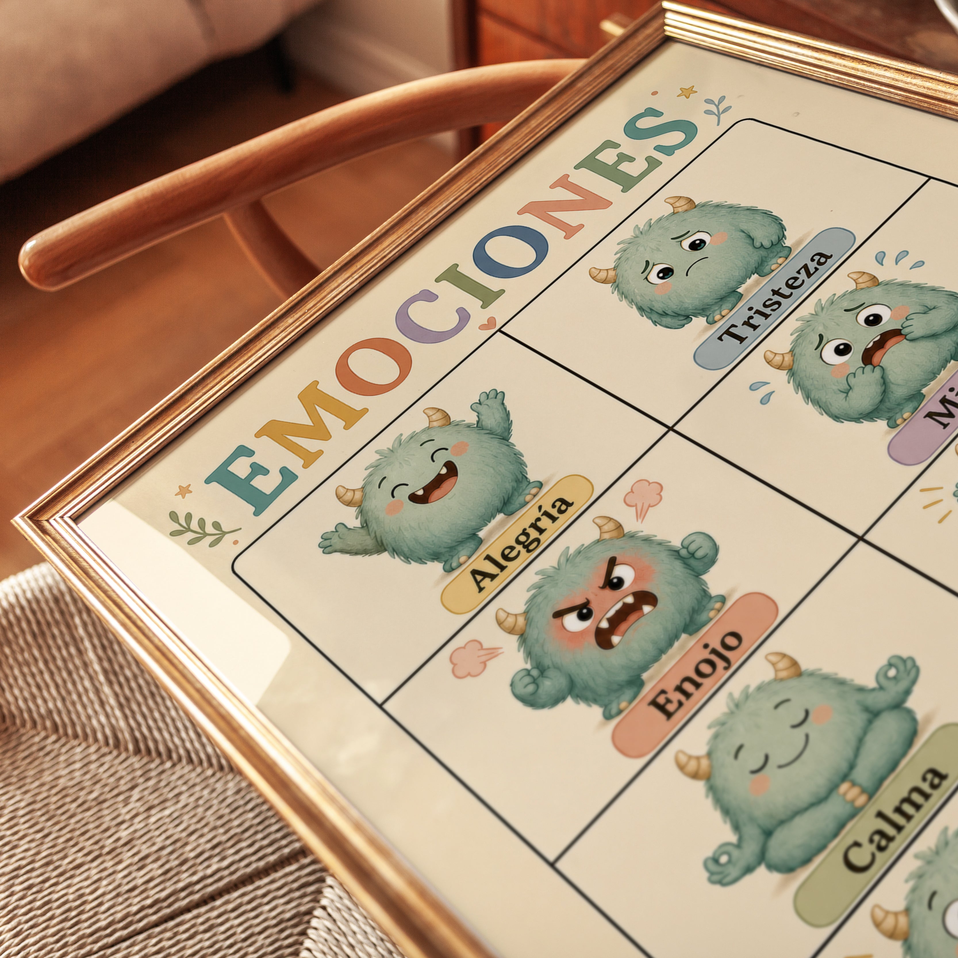 Emociones Emotions Chart Print - detail
