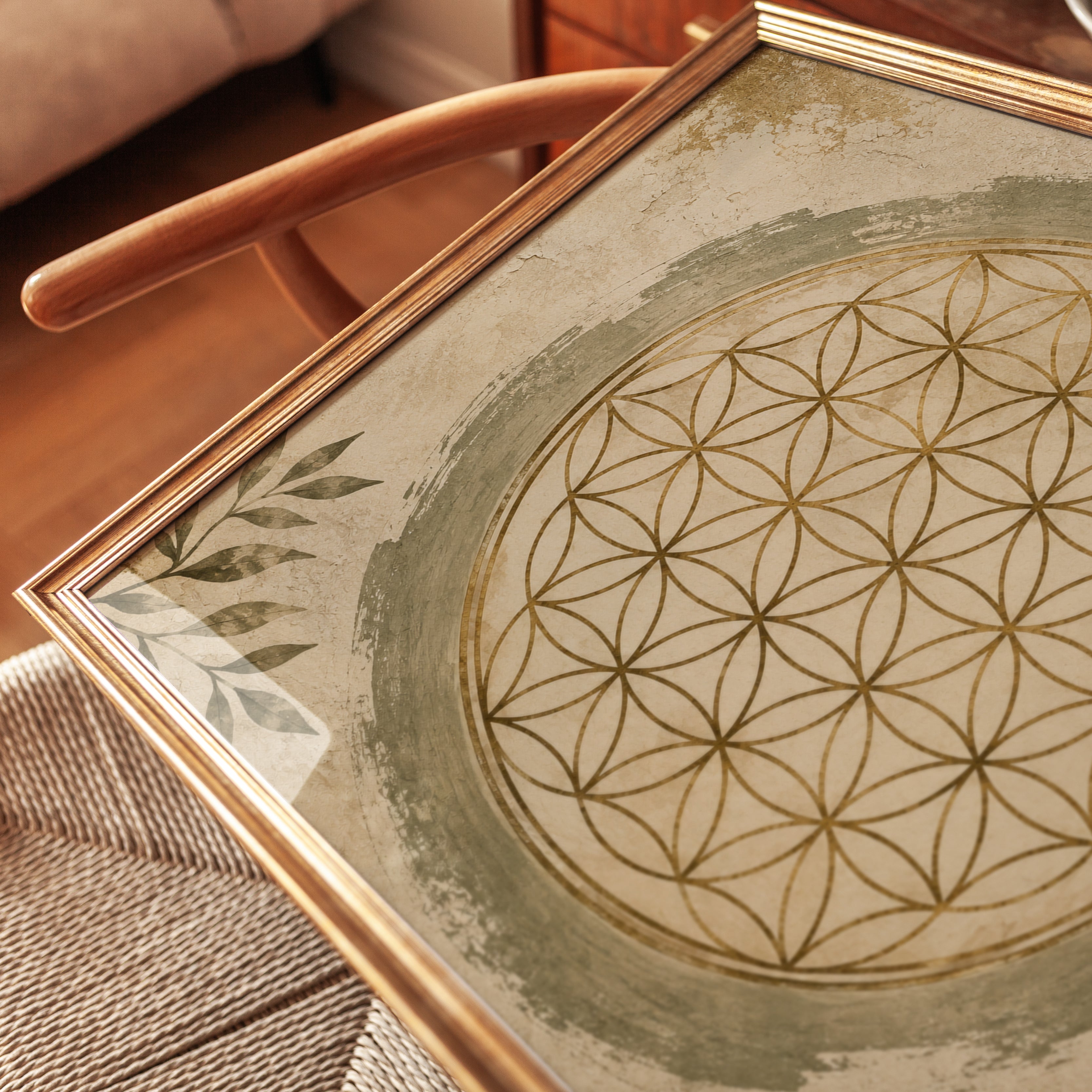 Sacred Geometry Wall Art – Flower of Life Print - detail