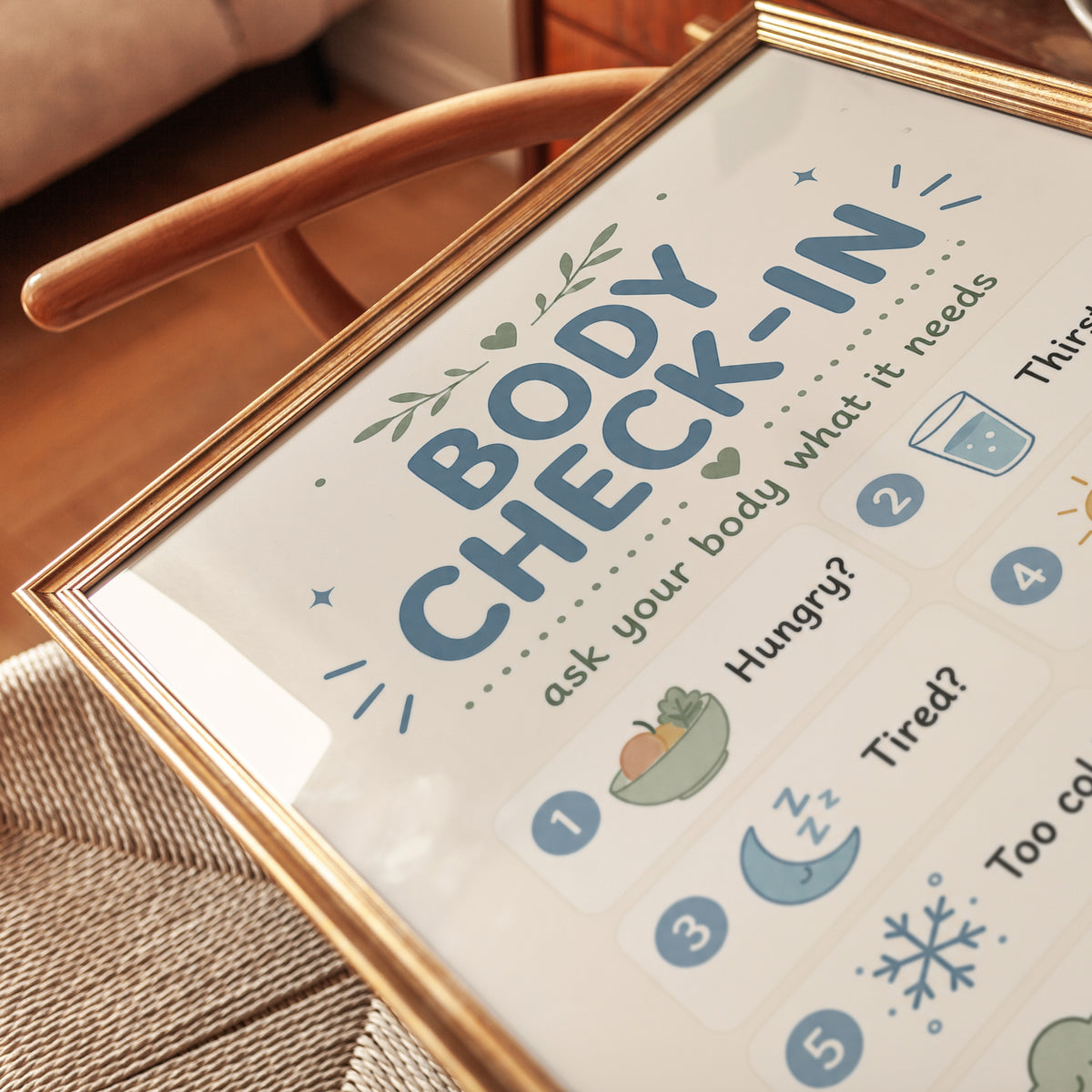 Body Check-In Poster – Calming Icons - detail