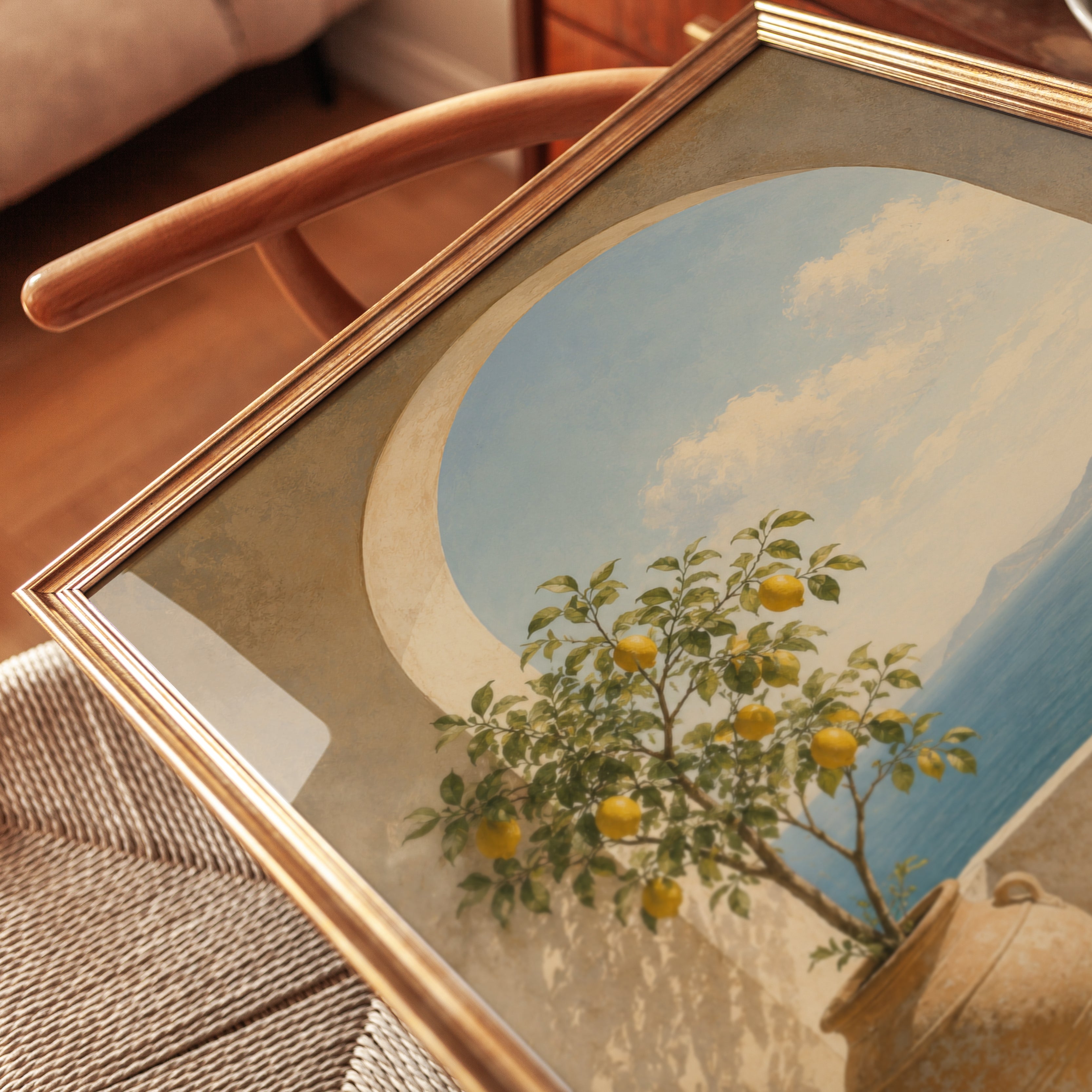 Mediterranean Coast Wall Art - detail