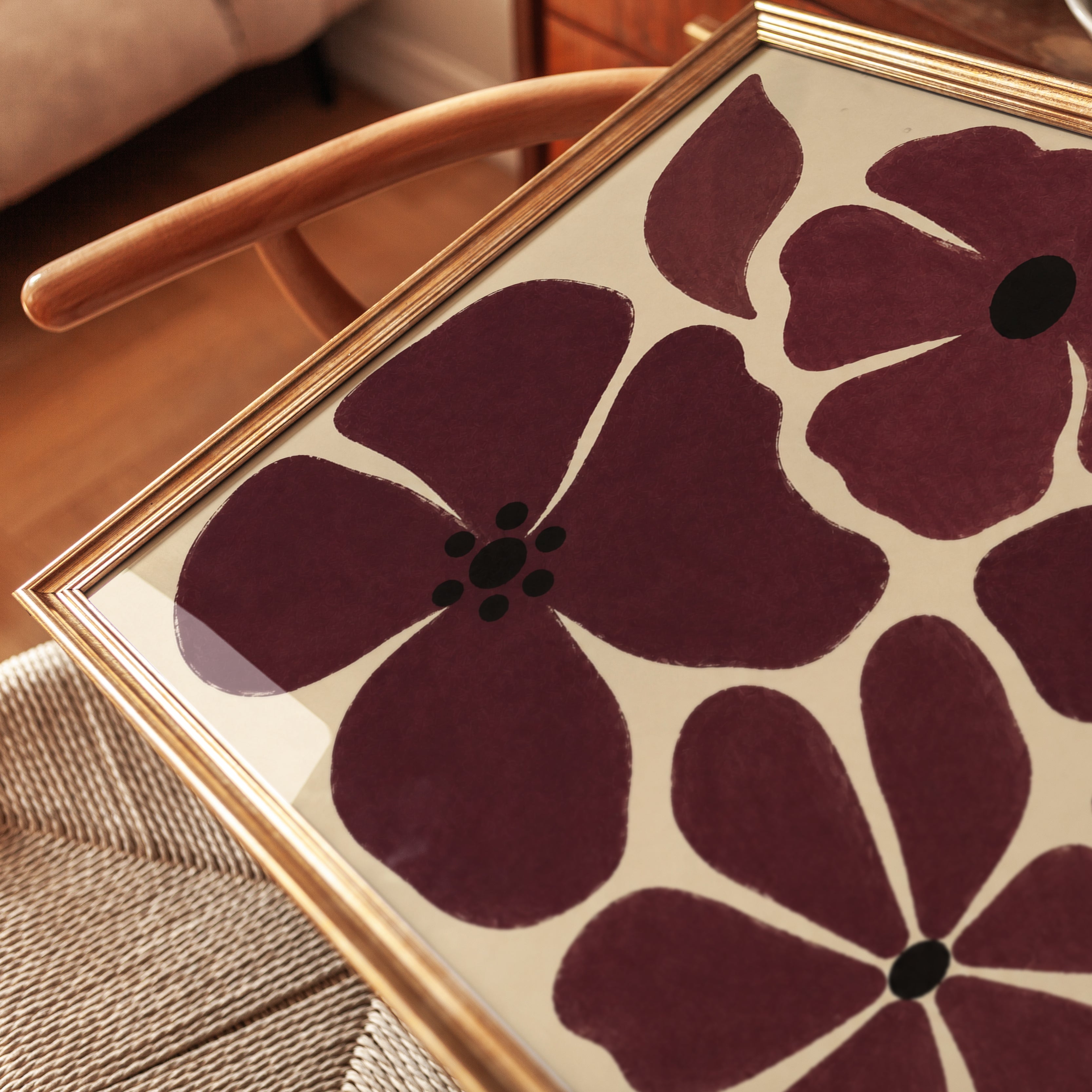 Minimalist Floral Wall Art - detail