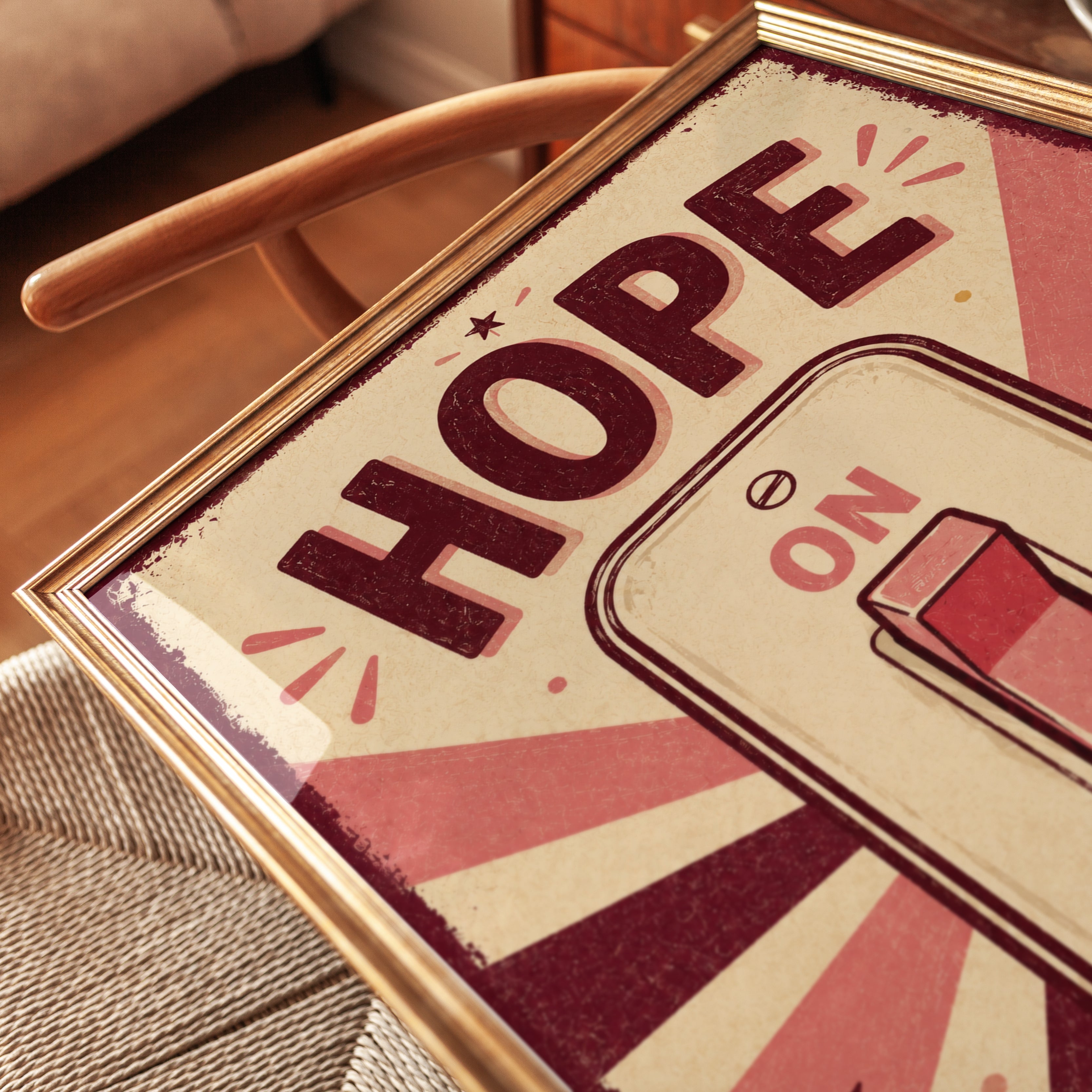 Motivational Wall Art – Hope Print - detail