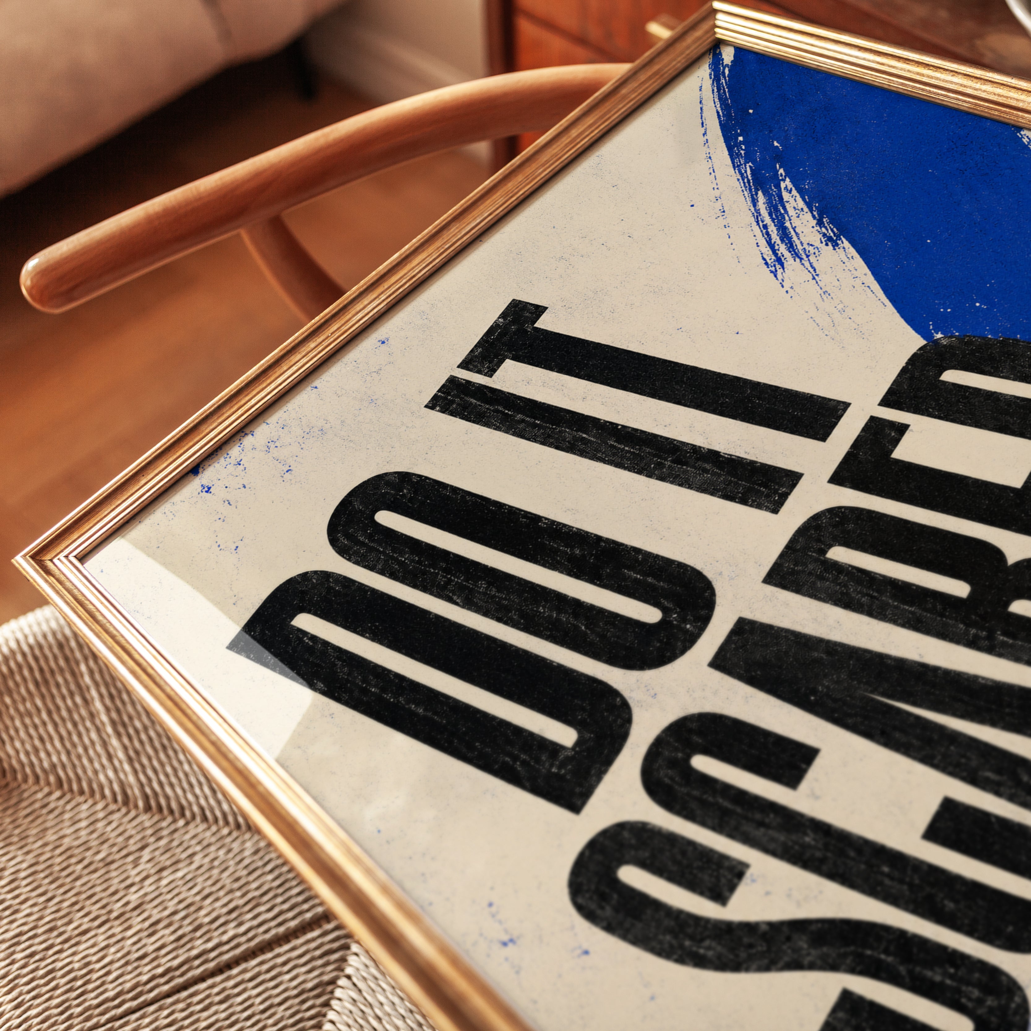 Motivational Wall Art – Do It Scared Print - detail