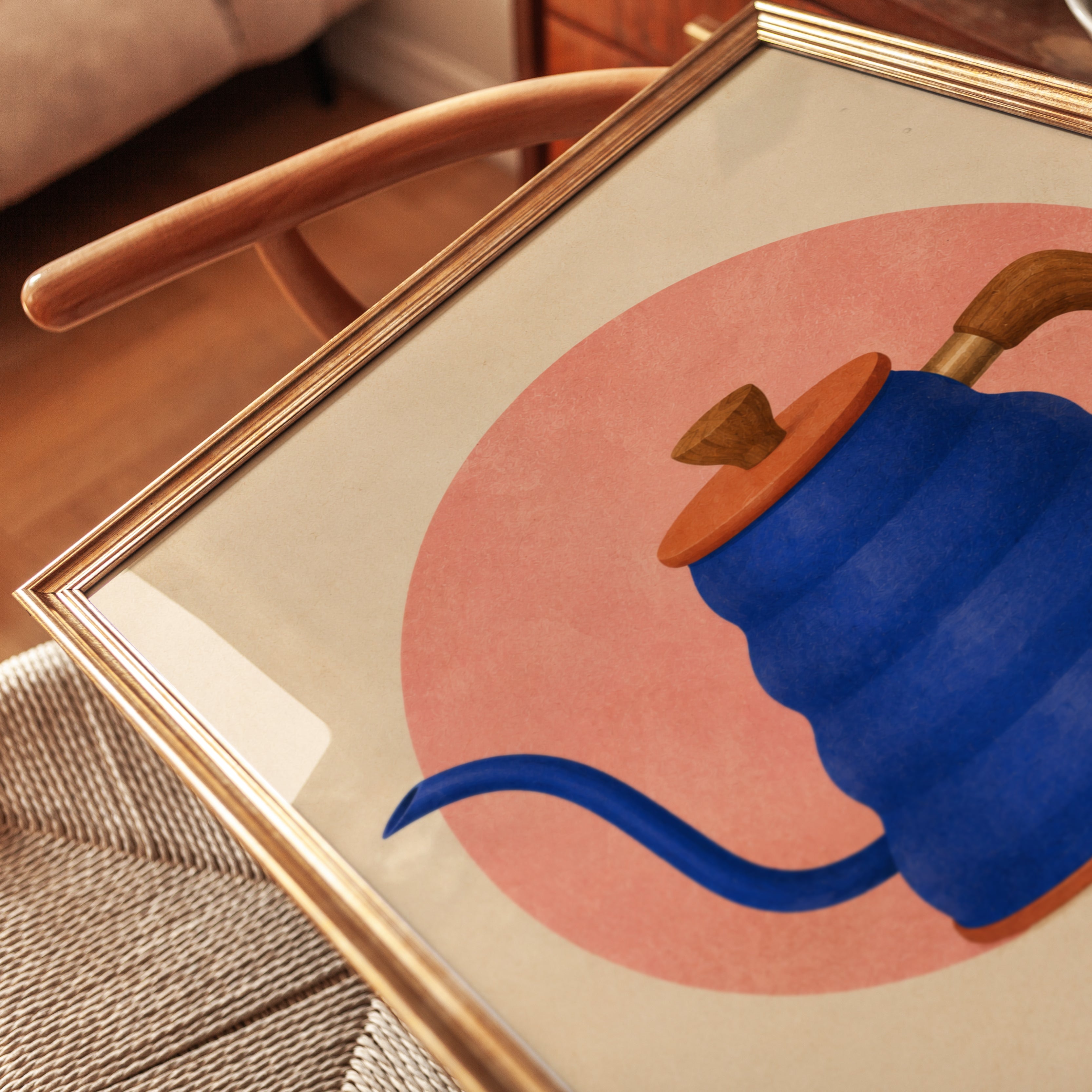 Kitchen Wall Art – Coffee Pot Print - detail