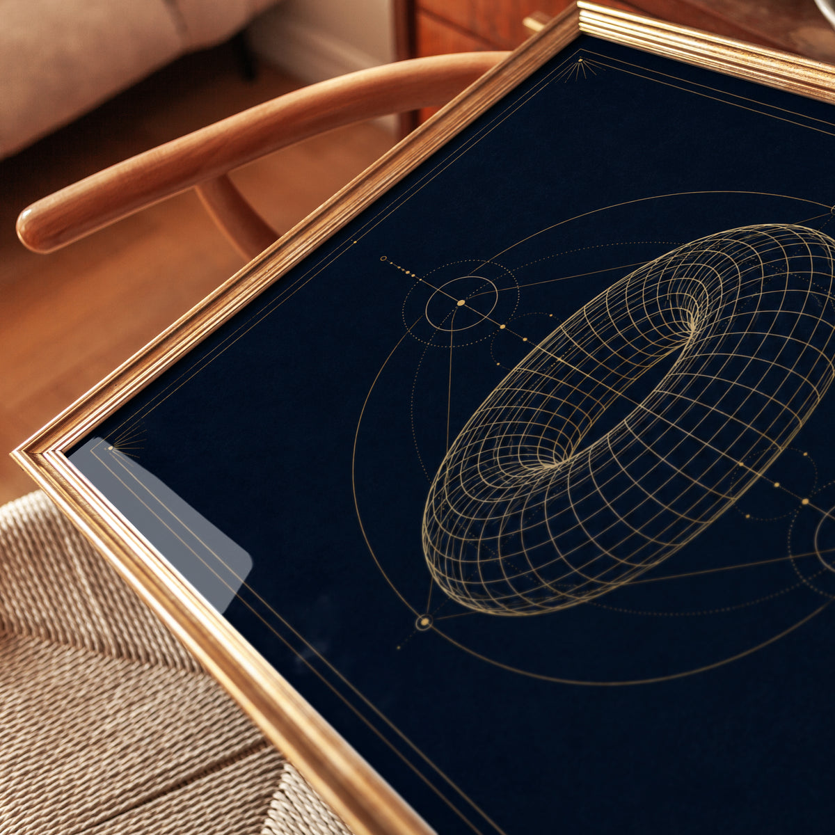 Cosmic Torus Print – Sacred Geometry - detail
