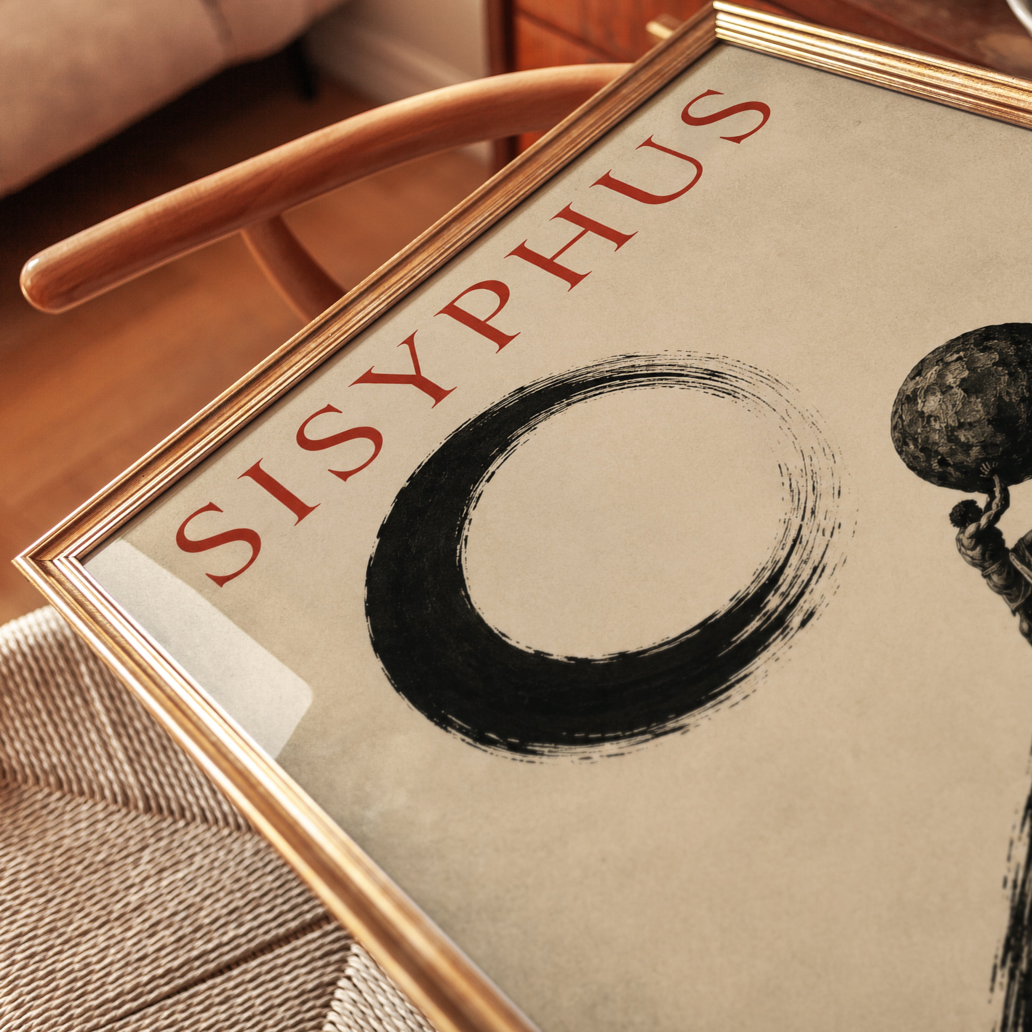 Sisyphus Wall Art – Motivational Print - detail
