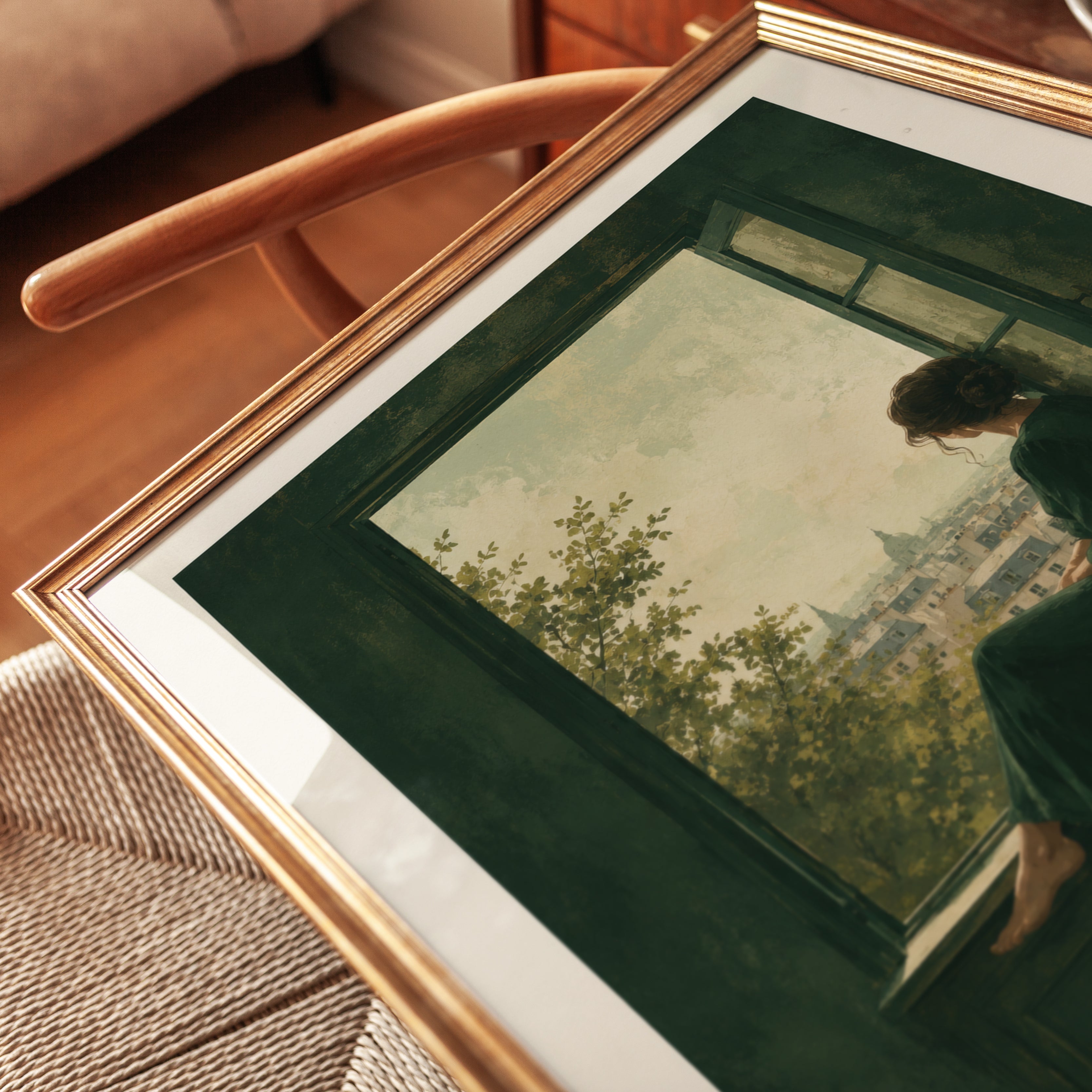 Woman at Window Wall Art - detail