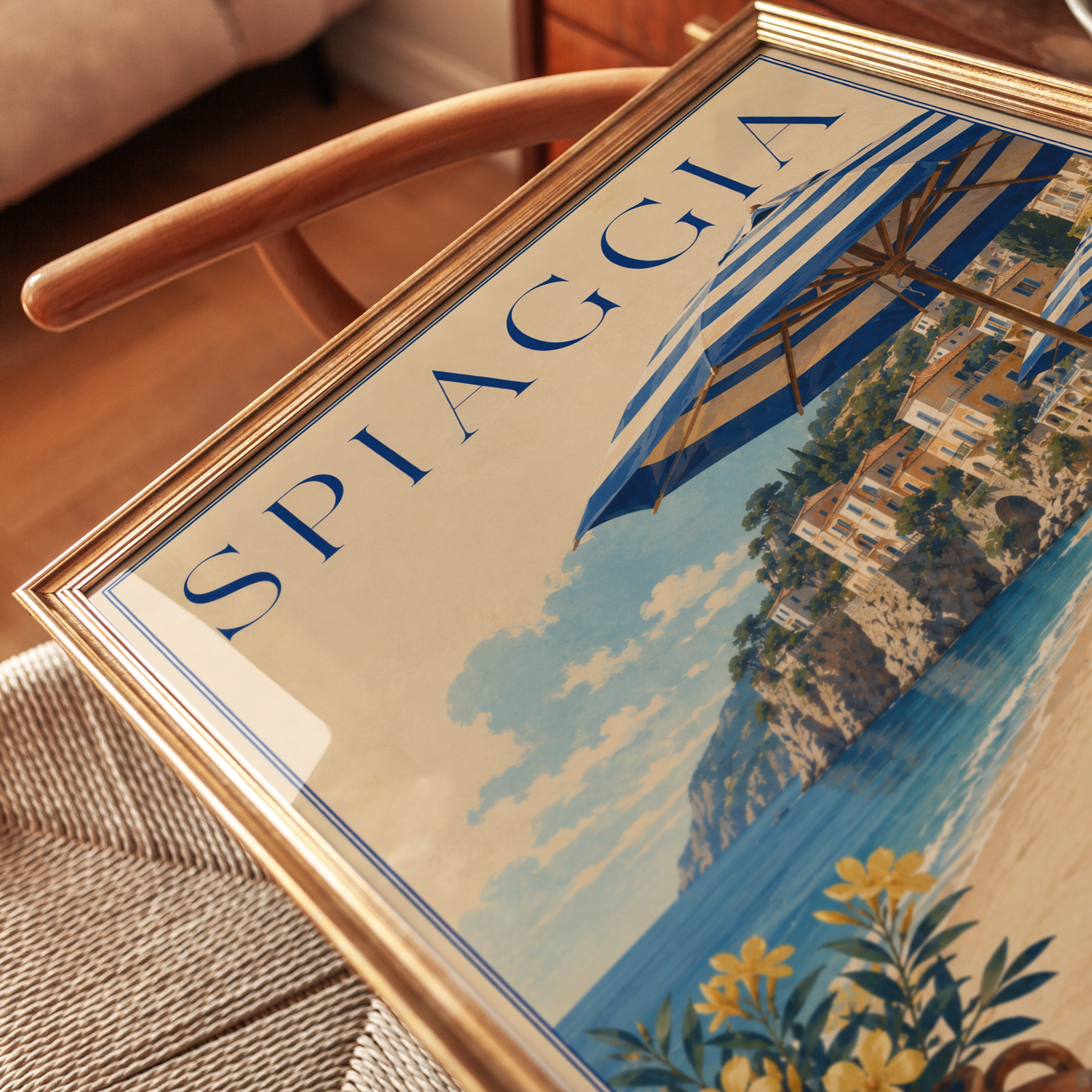 Spiaggia Travel Poster - detail