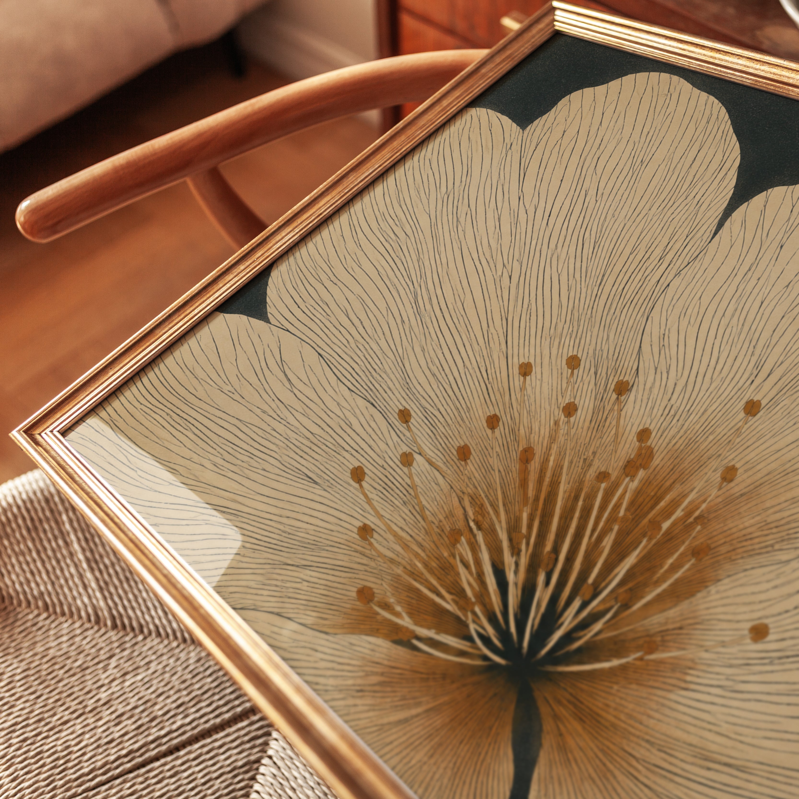 Japanese Floral Print – Botanical Wall Art - detail