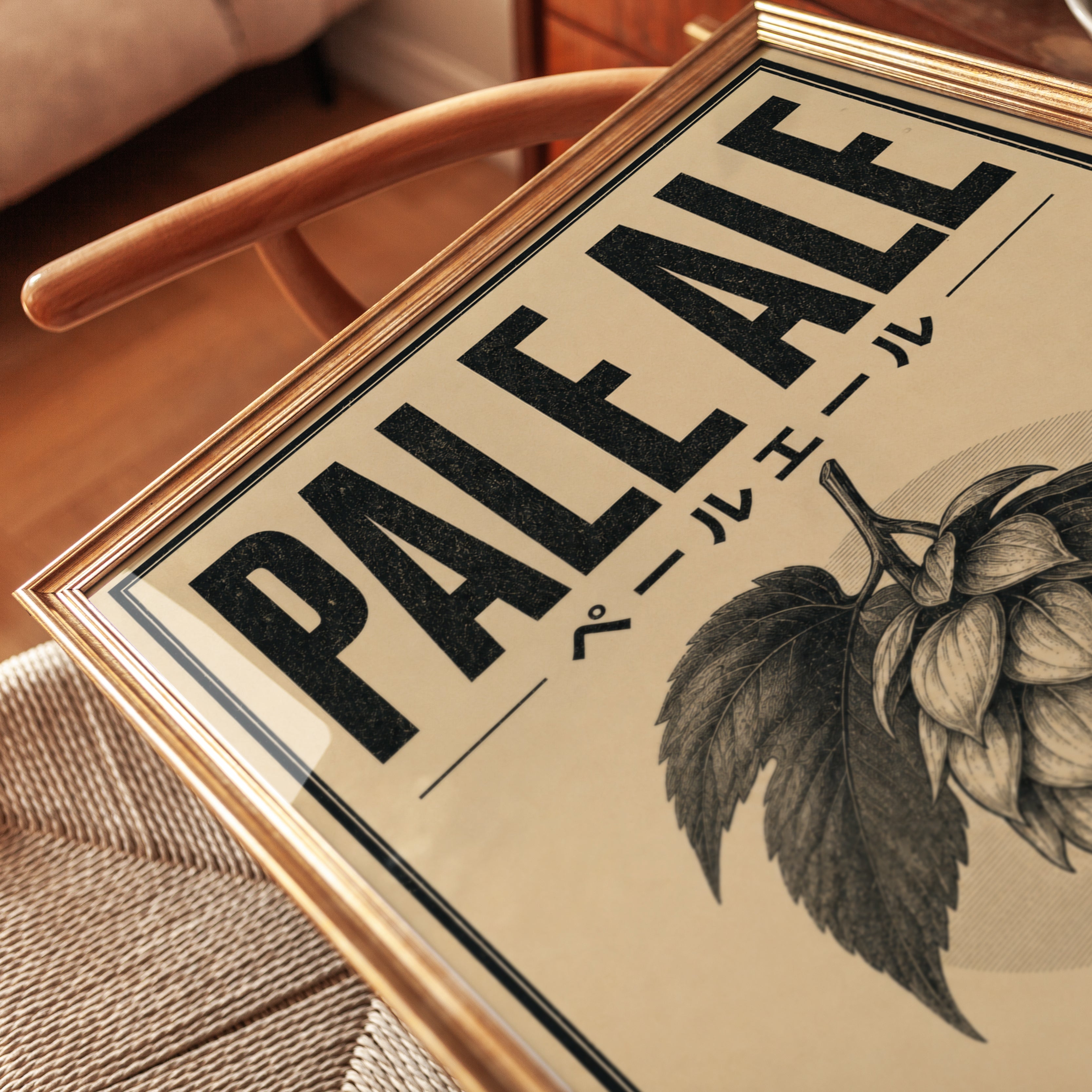 Pale Ale Poster: Vintage Craft Beer Art (Kitchen & Bar Decor) - detail