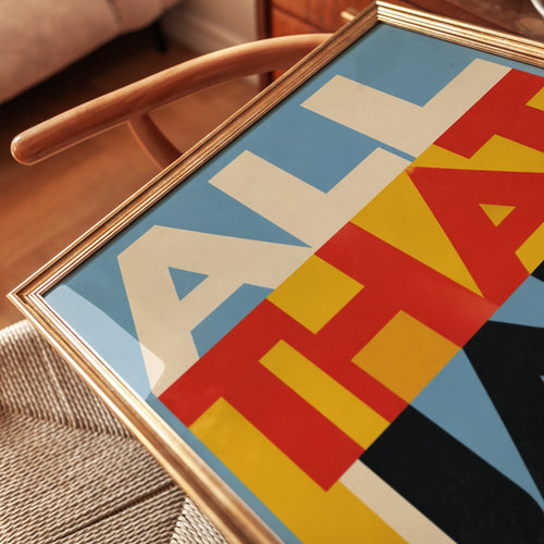 All That Jazz Poster – Retro Typography - detail