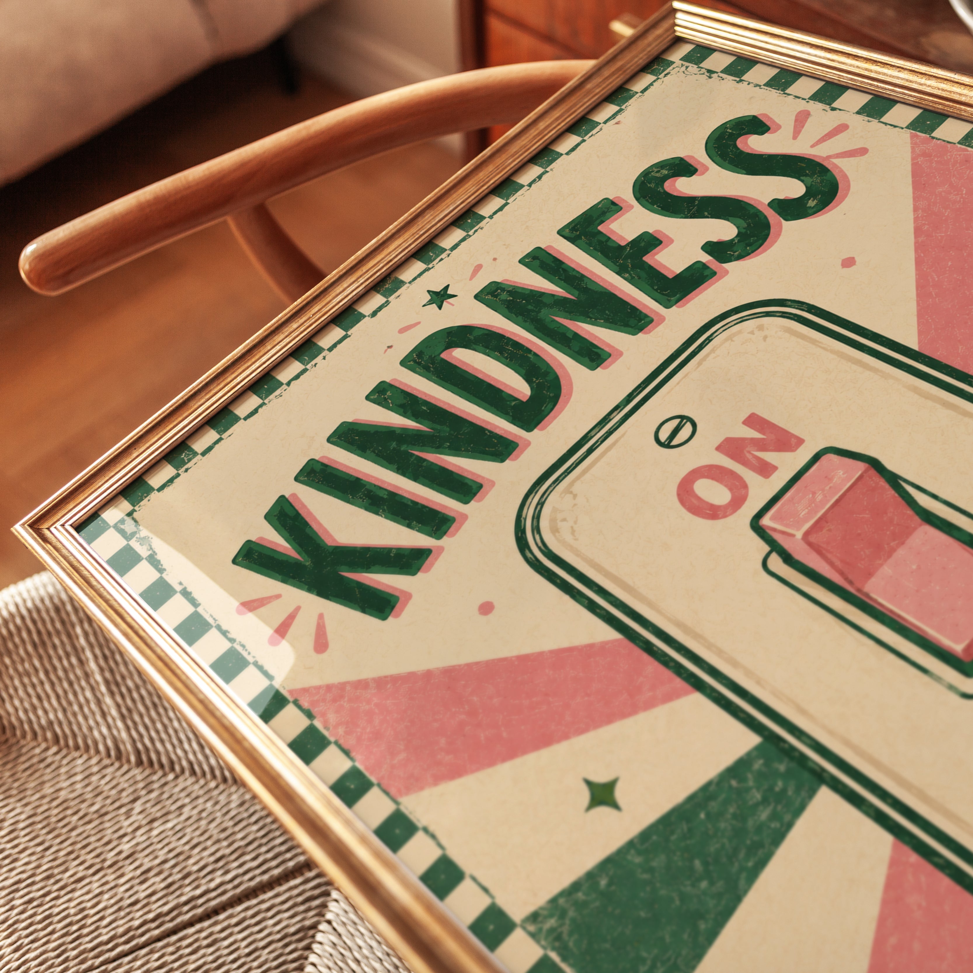 Kindness Wall Art – Motivational Print - detail