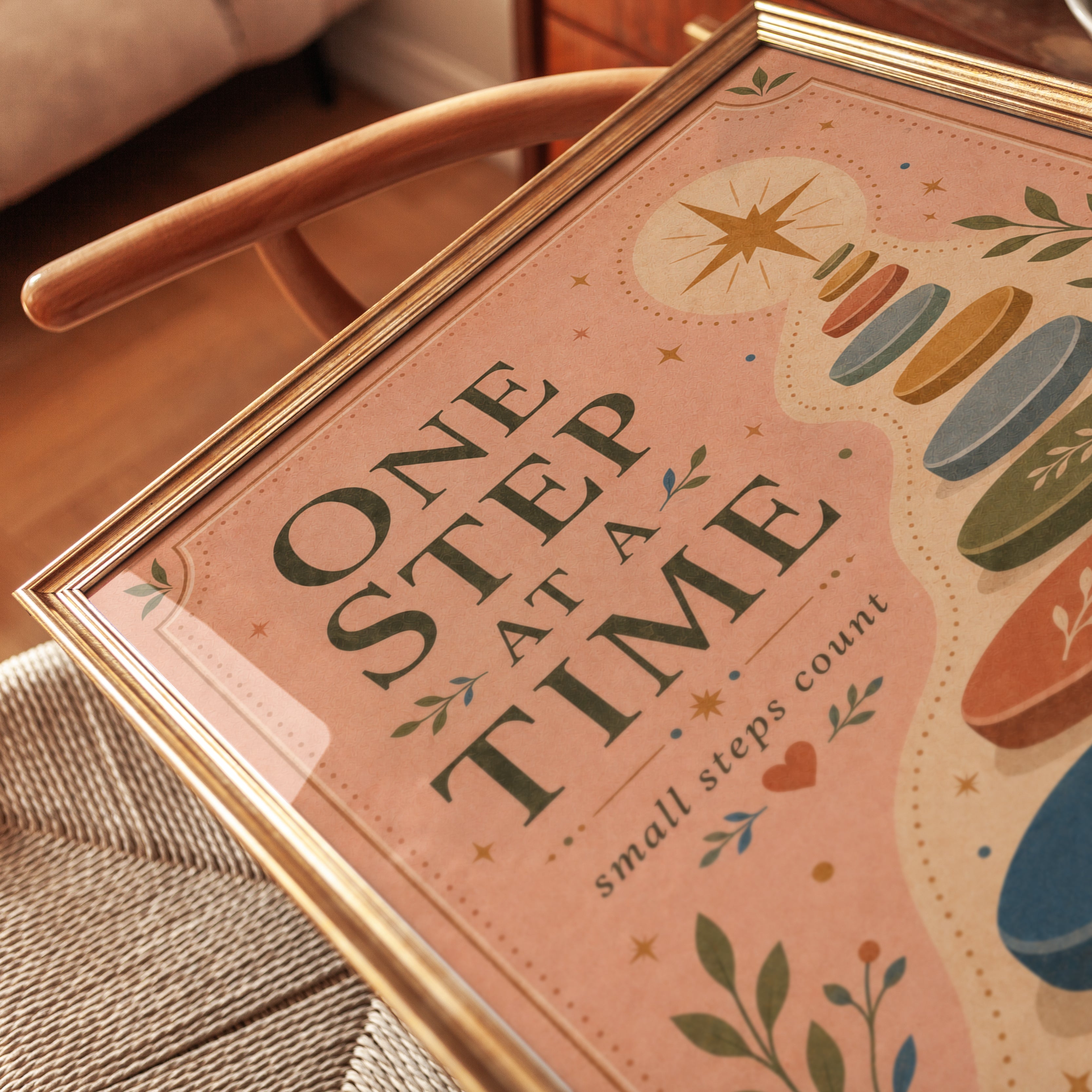 One Step at a Time Print - detail
