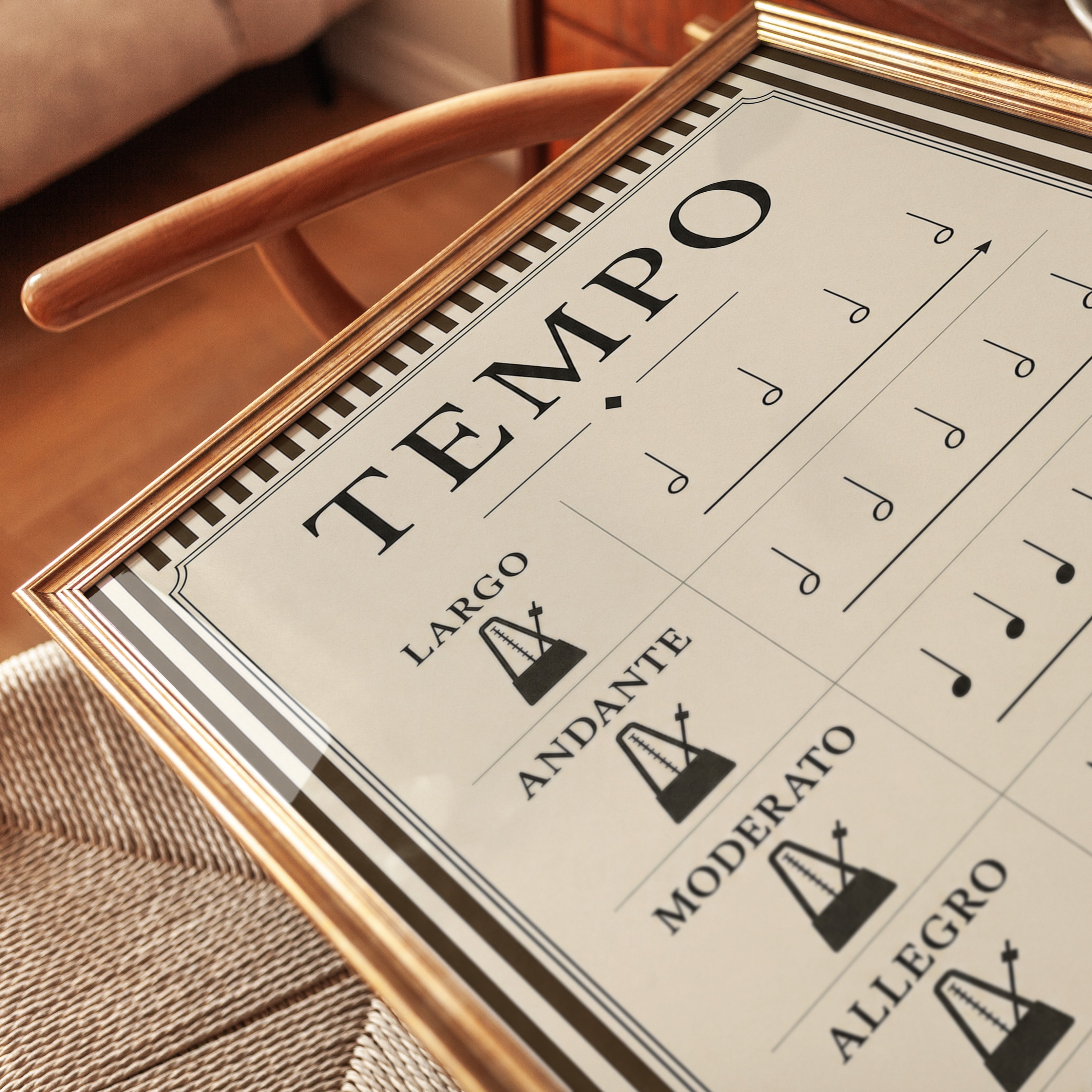 Vintage Music Tempo Poster - detail
