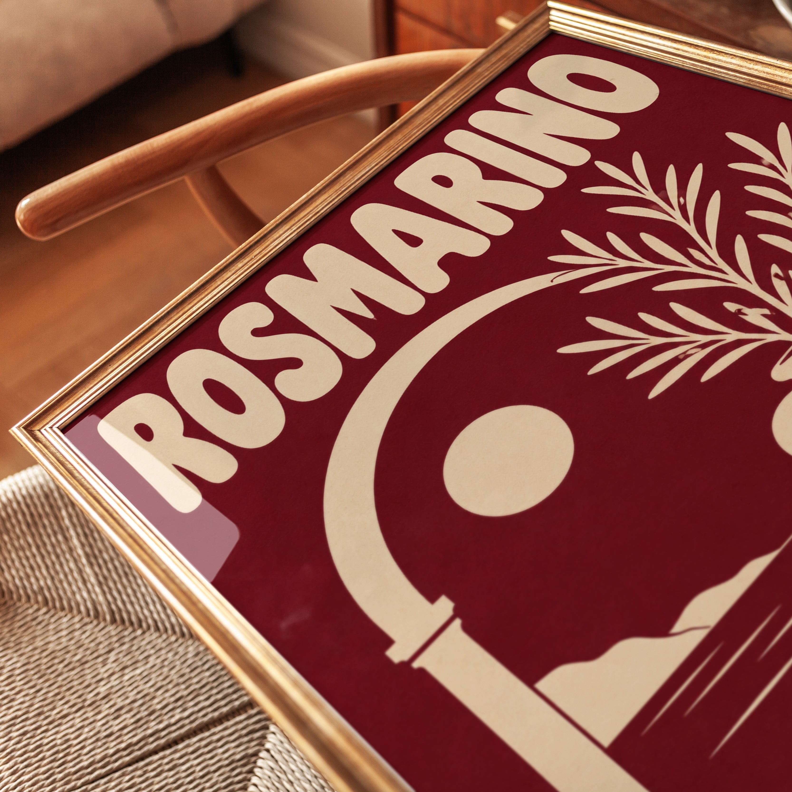 Rosmarino Travel Poster – Italian Riviera - detail