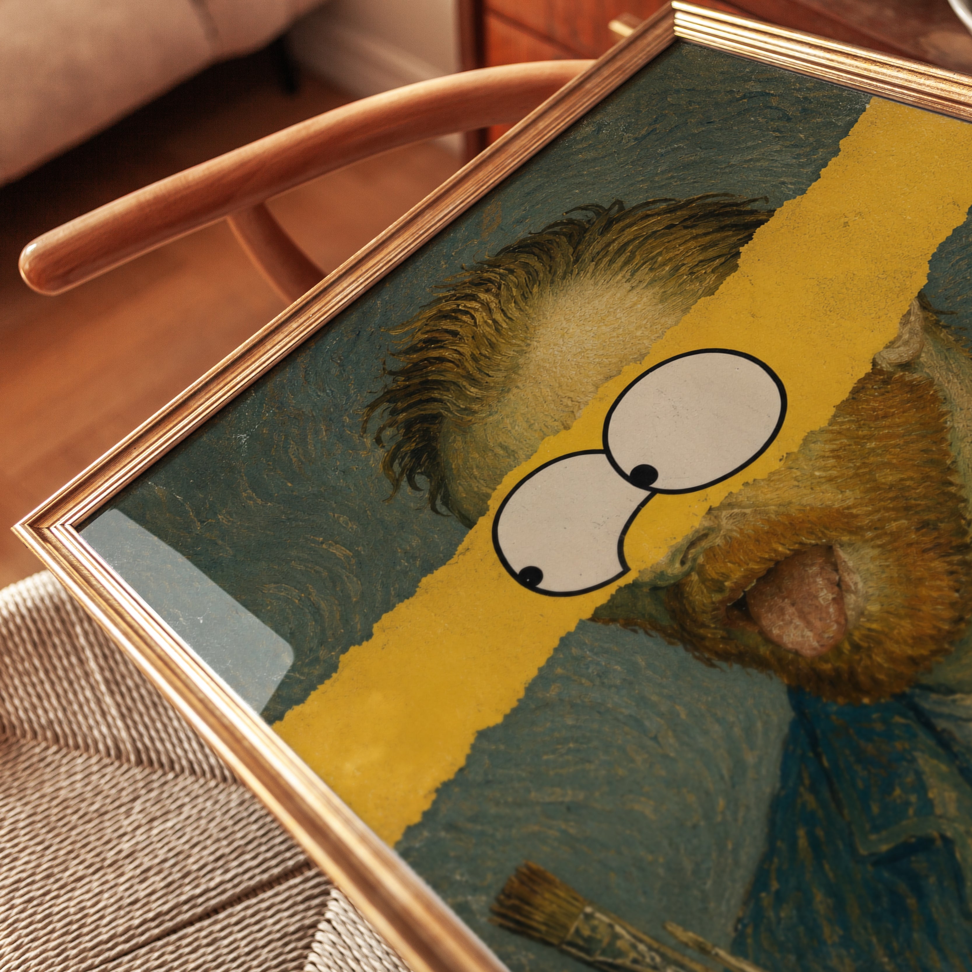 Funny Portrait Wall Art – Humorous Fine Art Print - detail