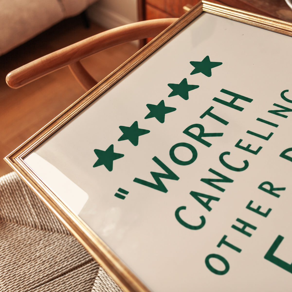 Five Star Quote Print: Funny Review Style Art (Office or Living Room) - detail