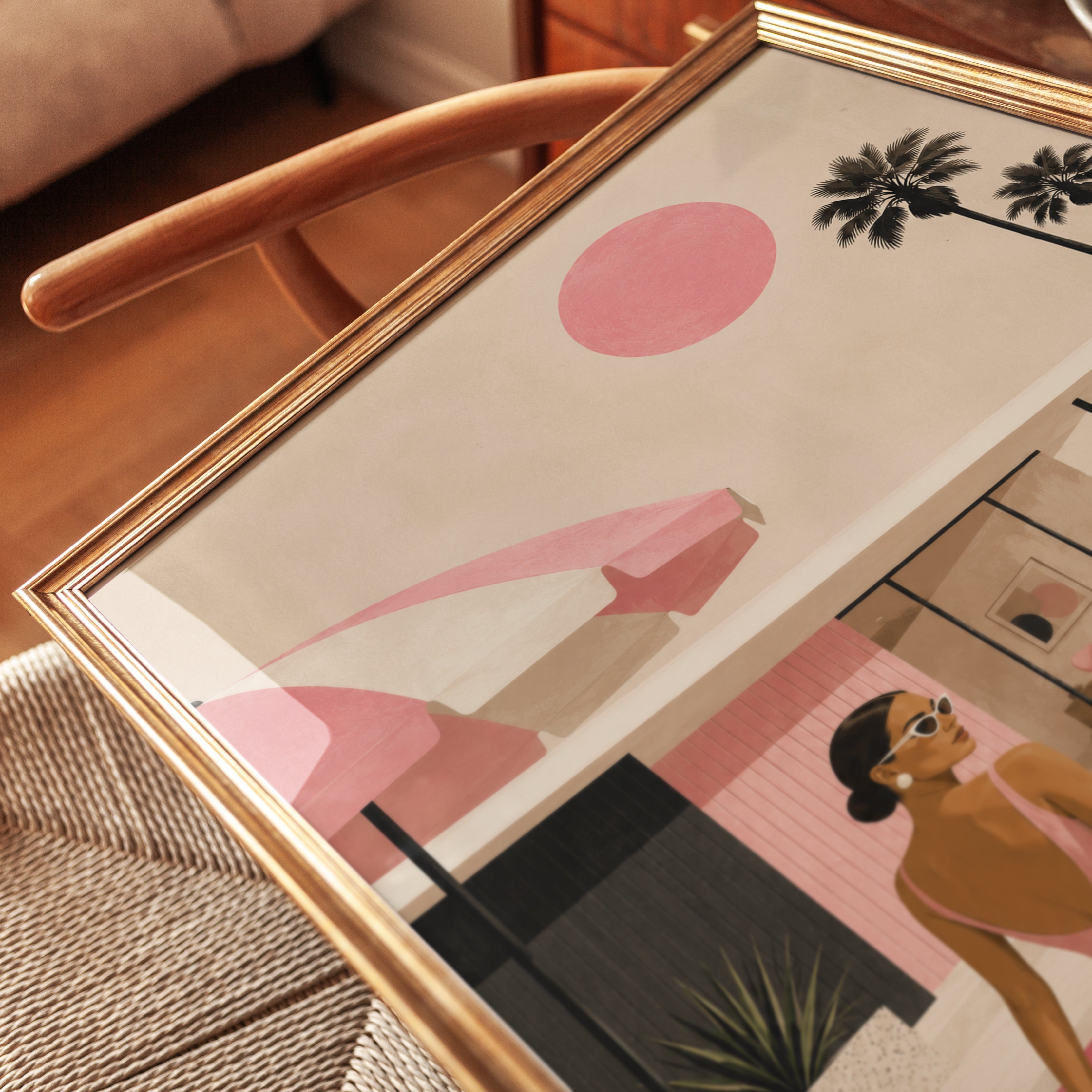 Palm Springs Wall Art – Mid Century Modern Print - detail