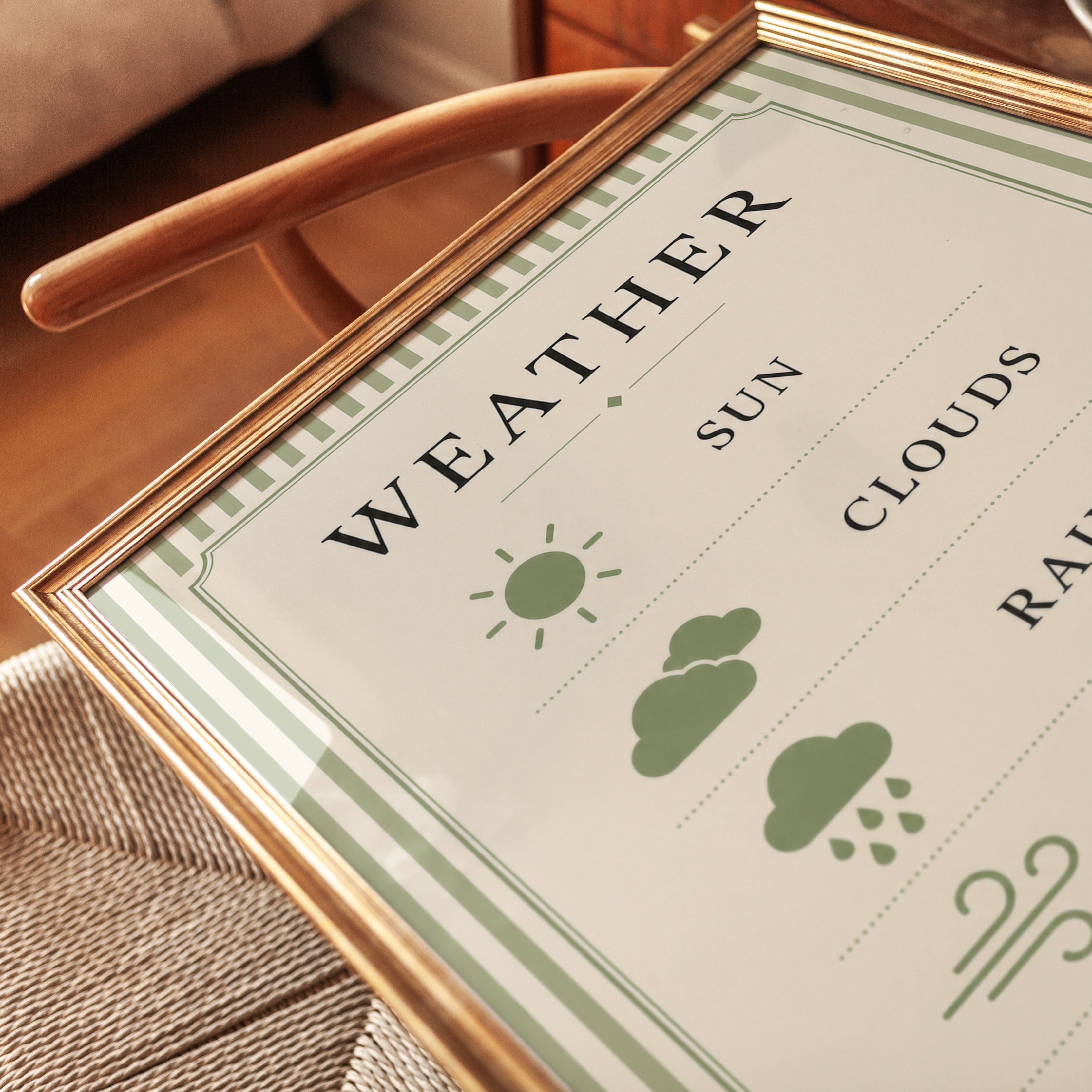 Weather Chart Print – Educational Poster - detail