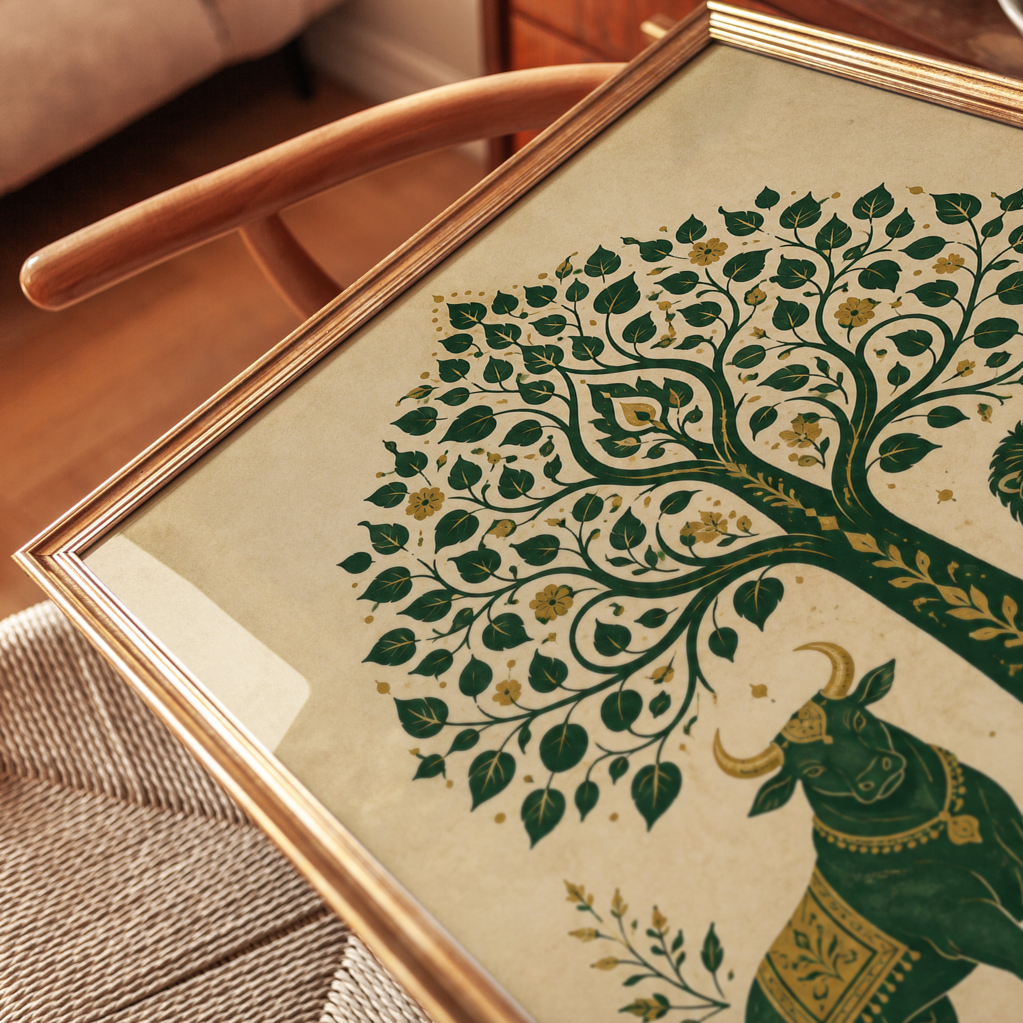 Tree of Life Wall Art – Folk Art Print - detail